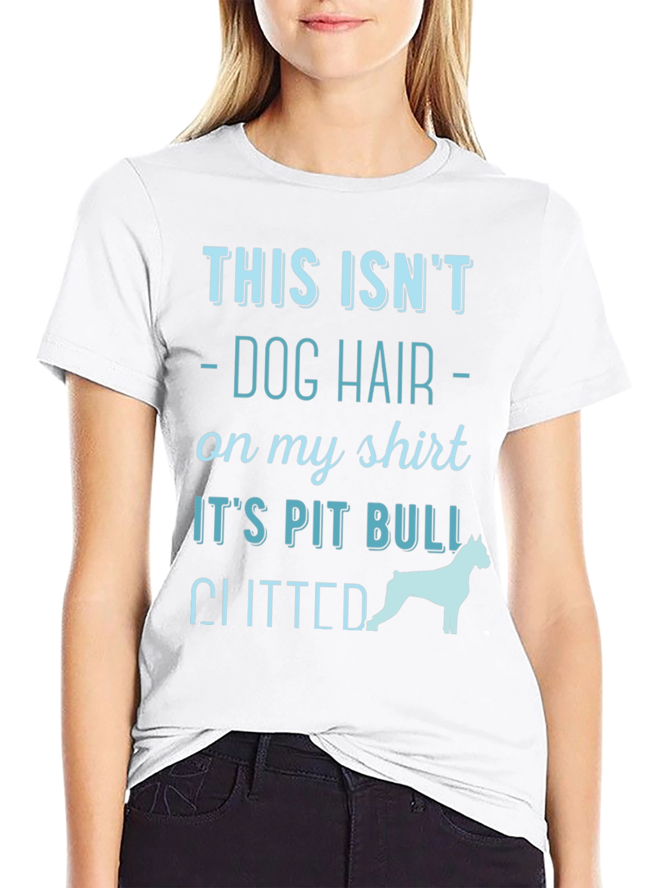 Black Pitbull Glitter T-Shirt - Dog Lover Tee view 9