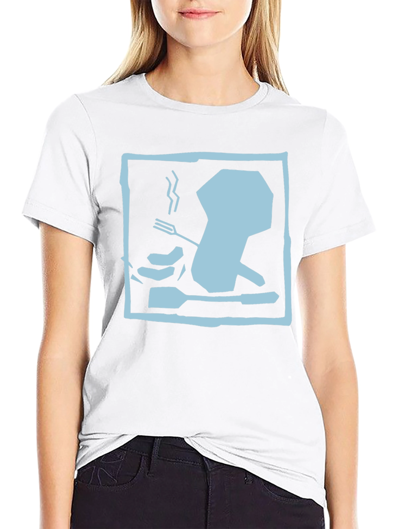Black Chef Hat Silhouette Graphic T-Shirt - Black view 9