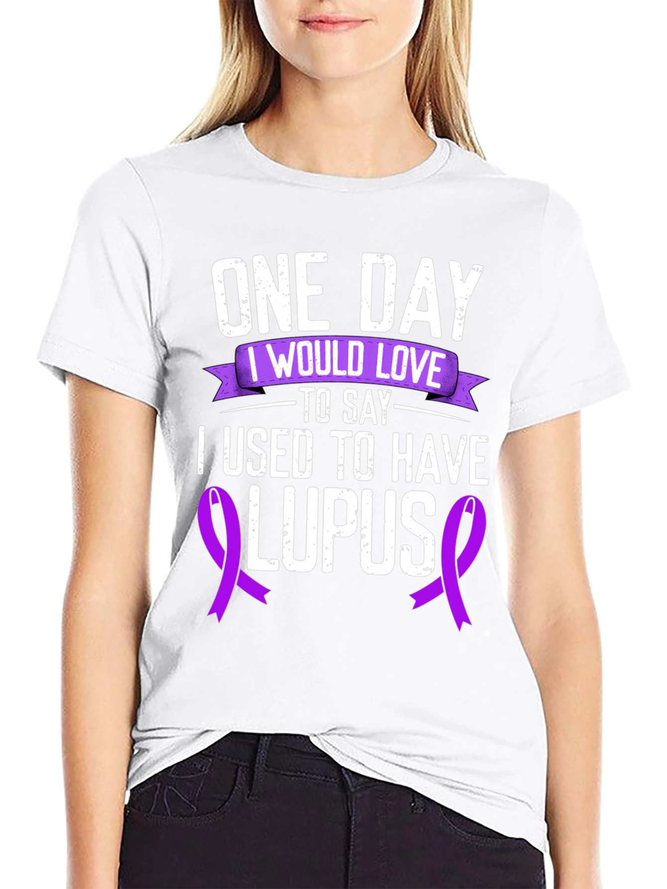 Black One Day I Would Love to Say I Used to Have Lupus T-Shirt view 9