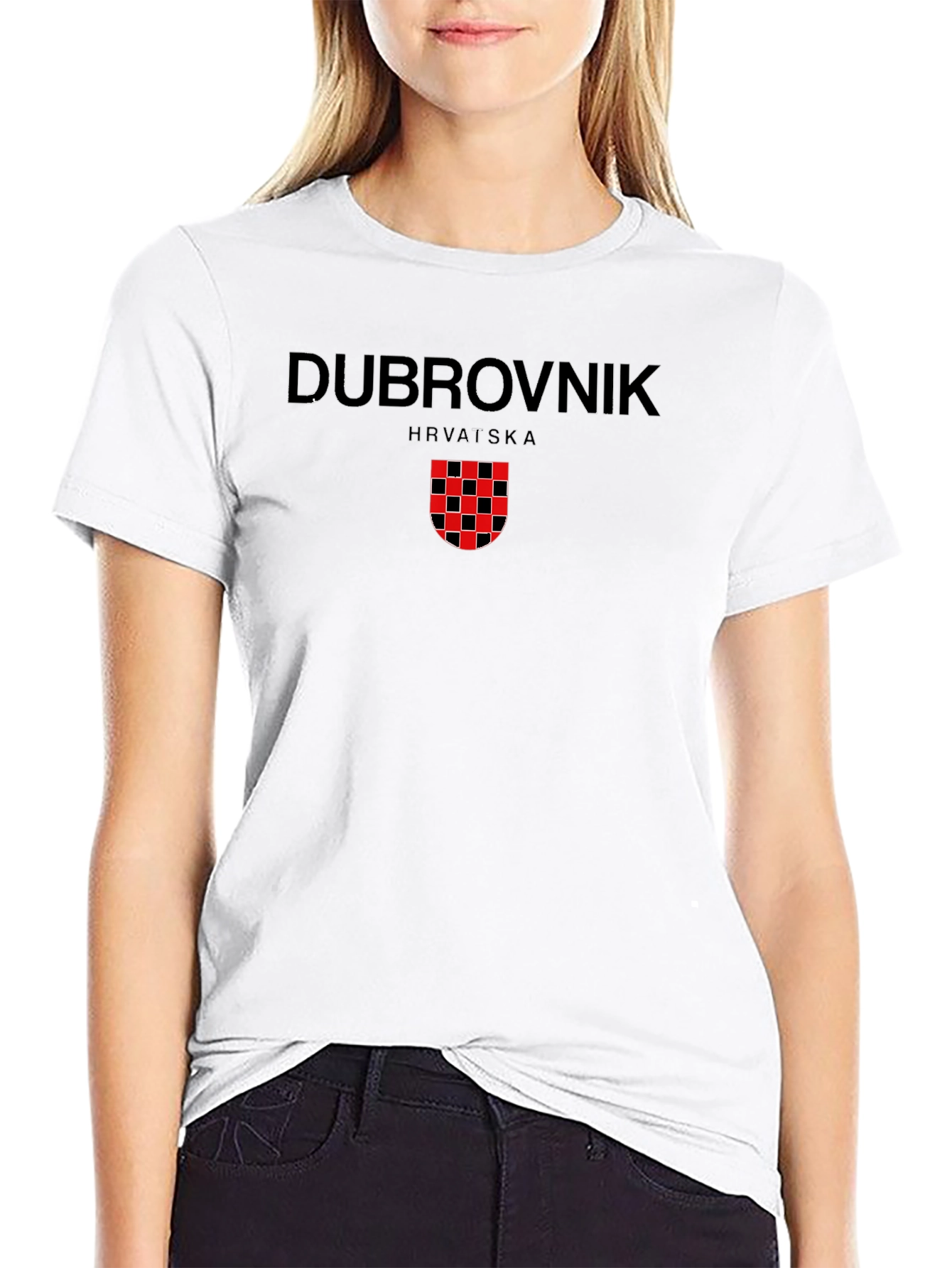 Black Dubrovnik Croatia Black T-Shirt view 9