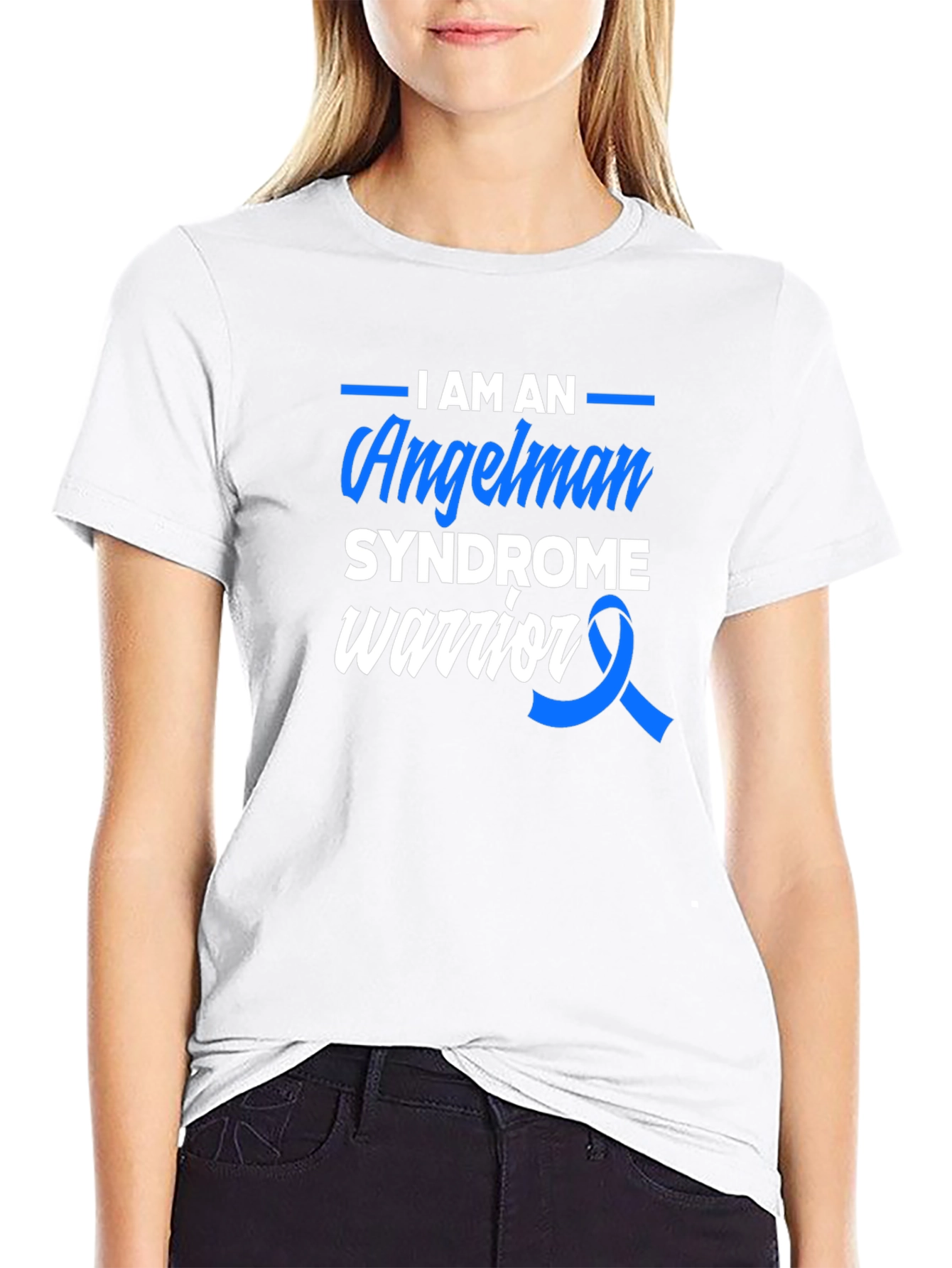 Black Angelman Syndrome Warrior T-Shirt - Awareness Tee view 9