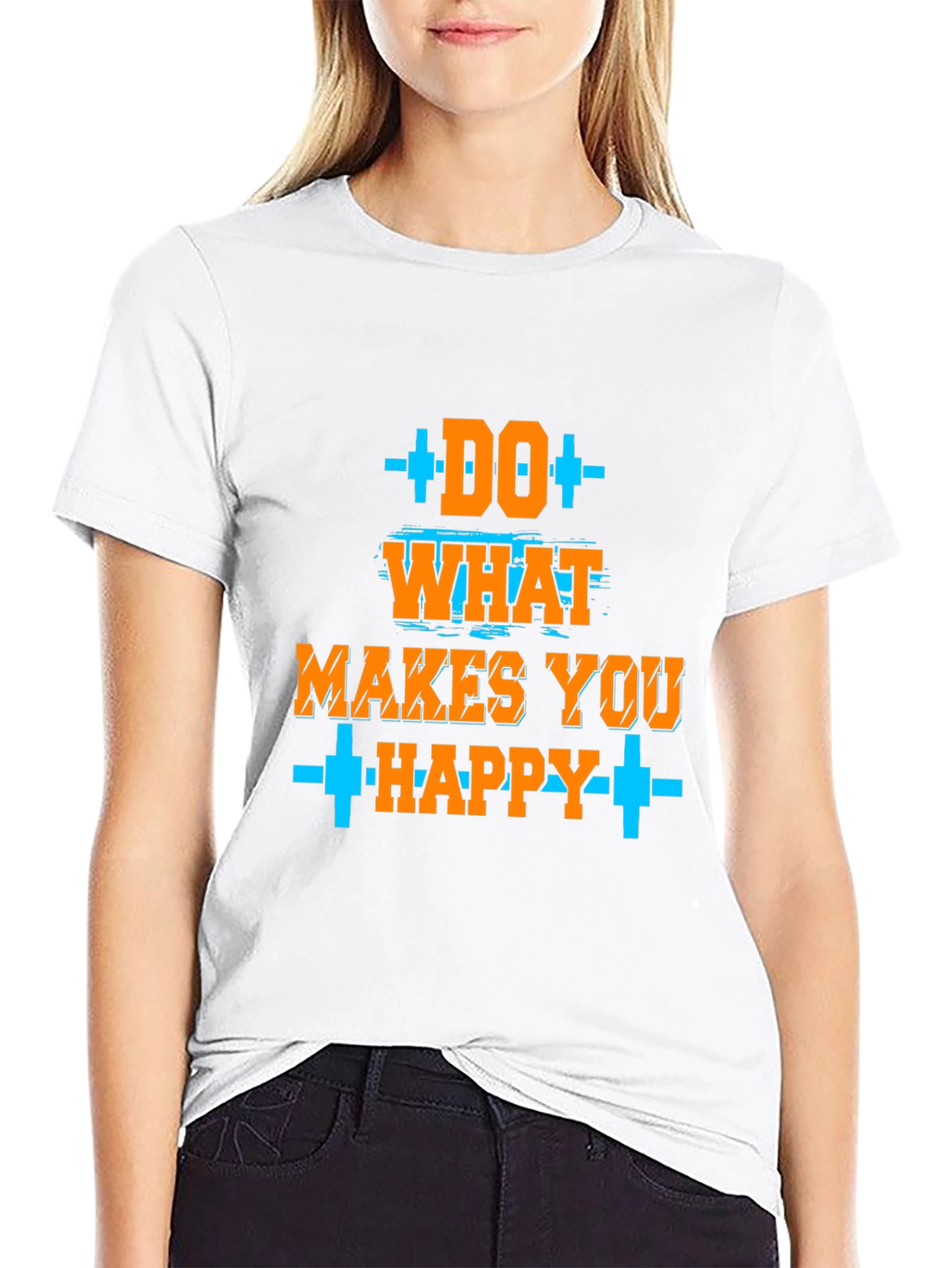 Black Do What Makes You Happy Graphic T-Shirt view 9