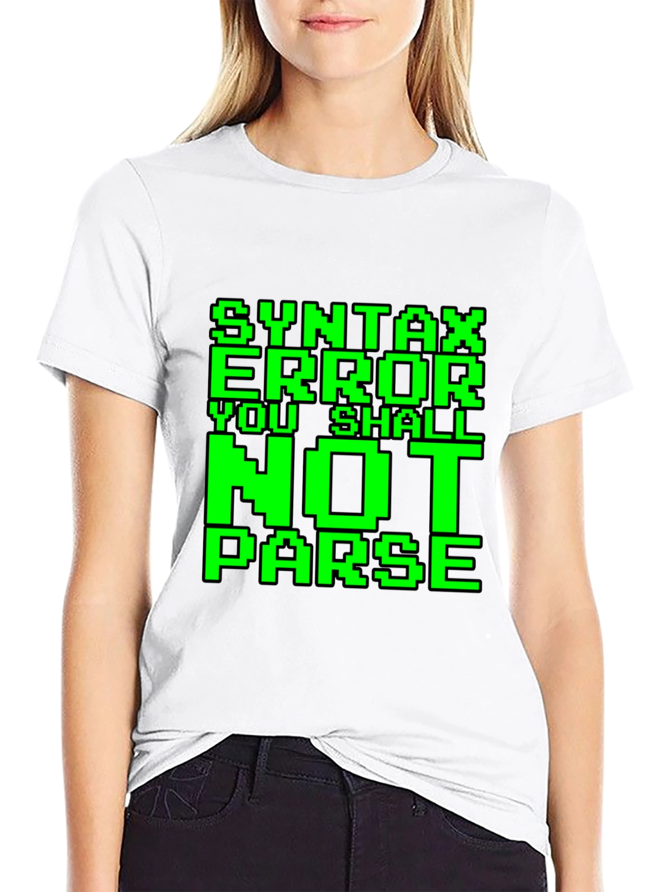 Black Syntax Error You Shall Not Parse Funny Programmer T-Shirt view 9
