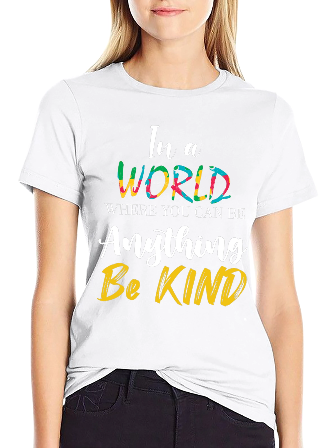 Black Be Kind T-Shirt - Inspirational Graphic Tee view 9