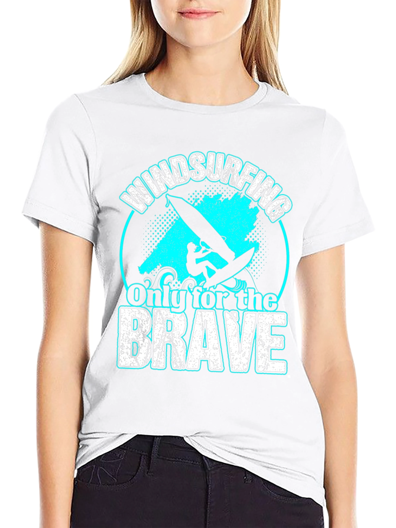 Black Windsurfing T-Shirt: Only For The Brave view 9