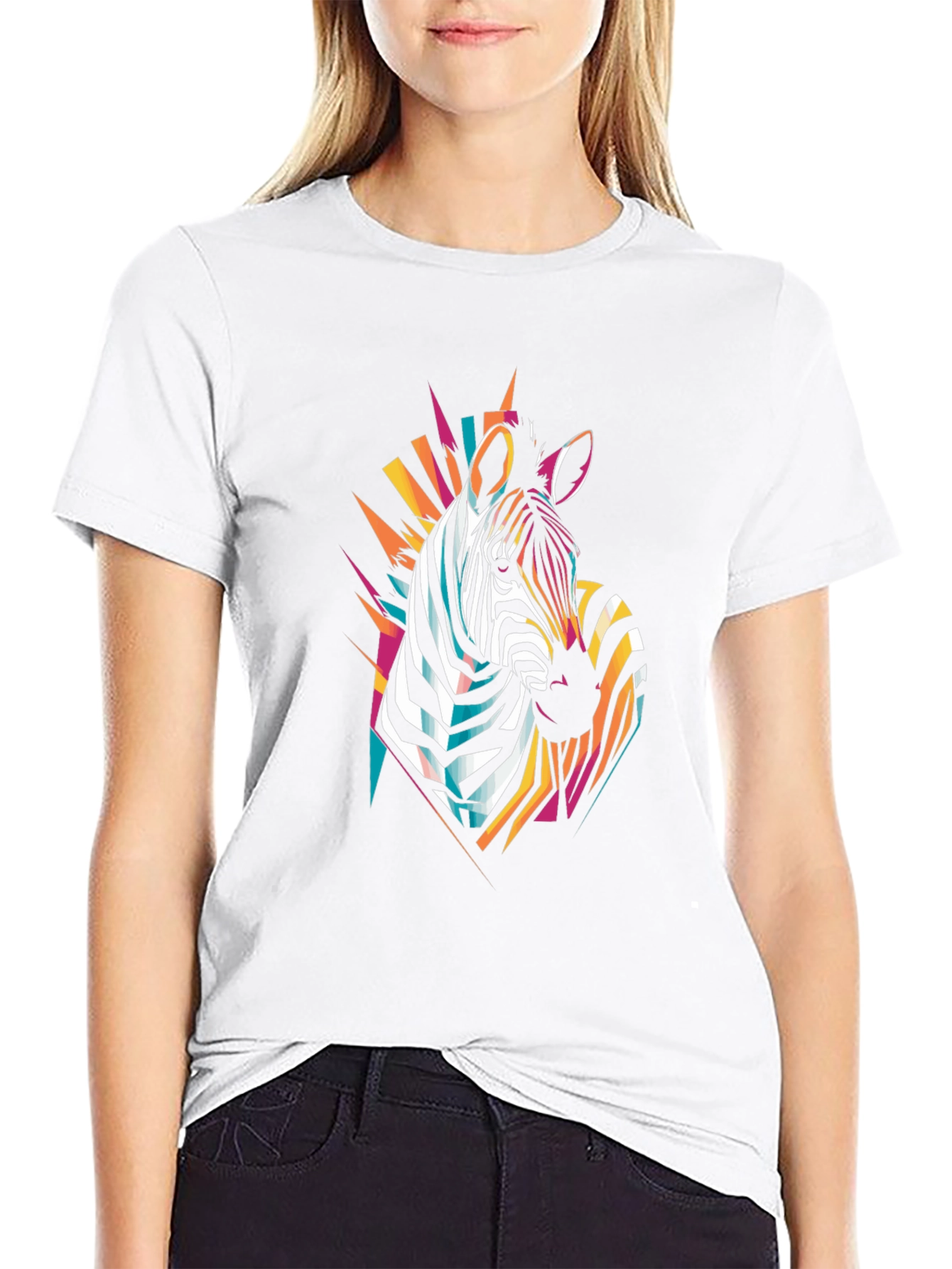 Black Zebra Graphic T-Shirt - Bold Artistic Design view 9