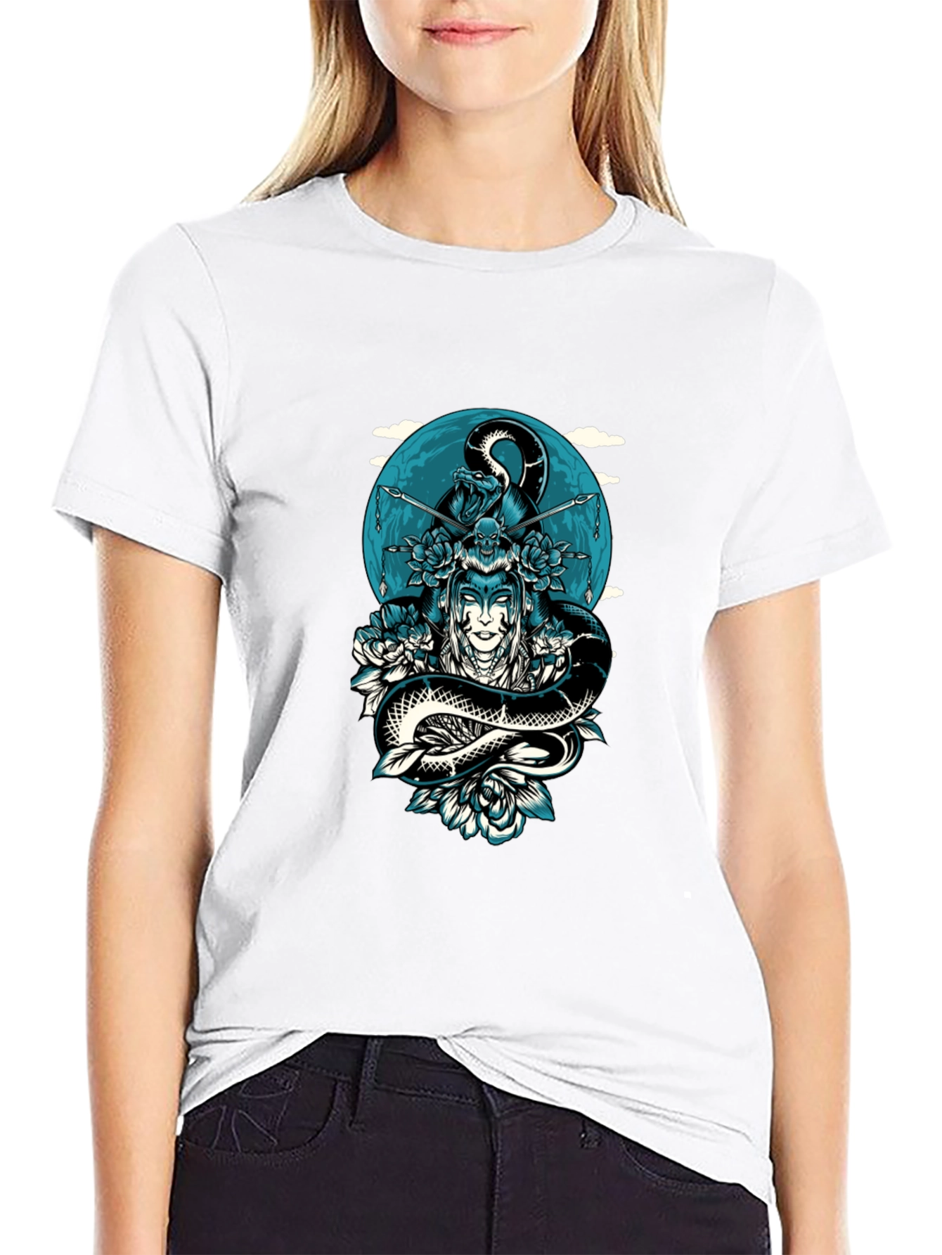 Black Snake Queen Graphic Tee - Unique Design view 9