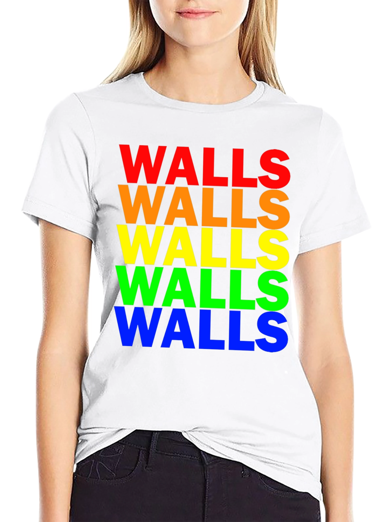 Black Rainbow "Walls" Graphic T-Shirt view 9