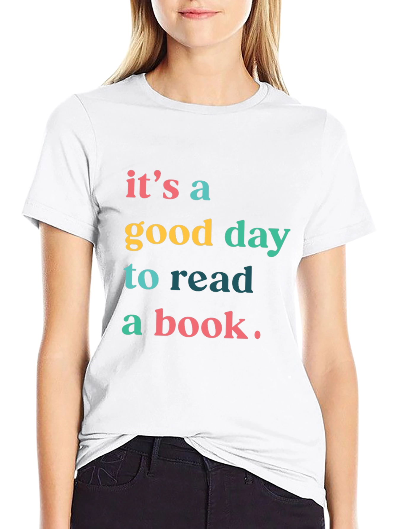 Black It's A Good Day to Read a Book T-Shirt view 9