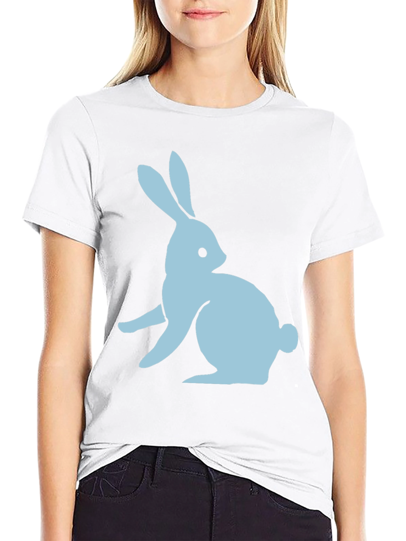 Black Bunny Graphic Tee - Soft Cotton Casual Wear view 9