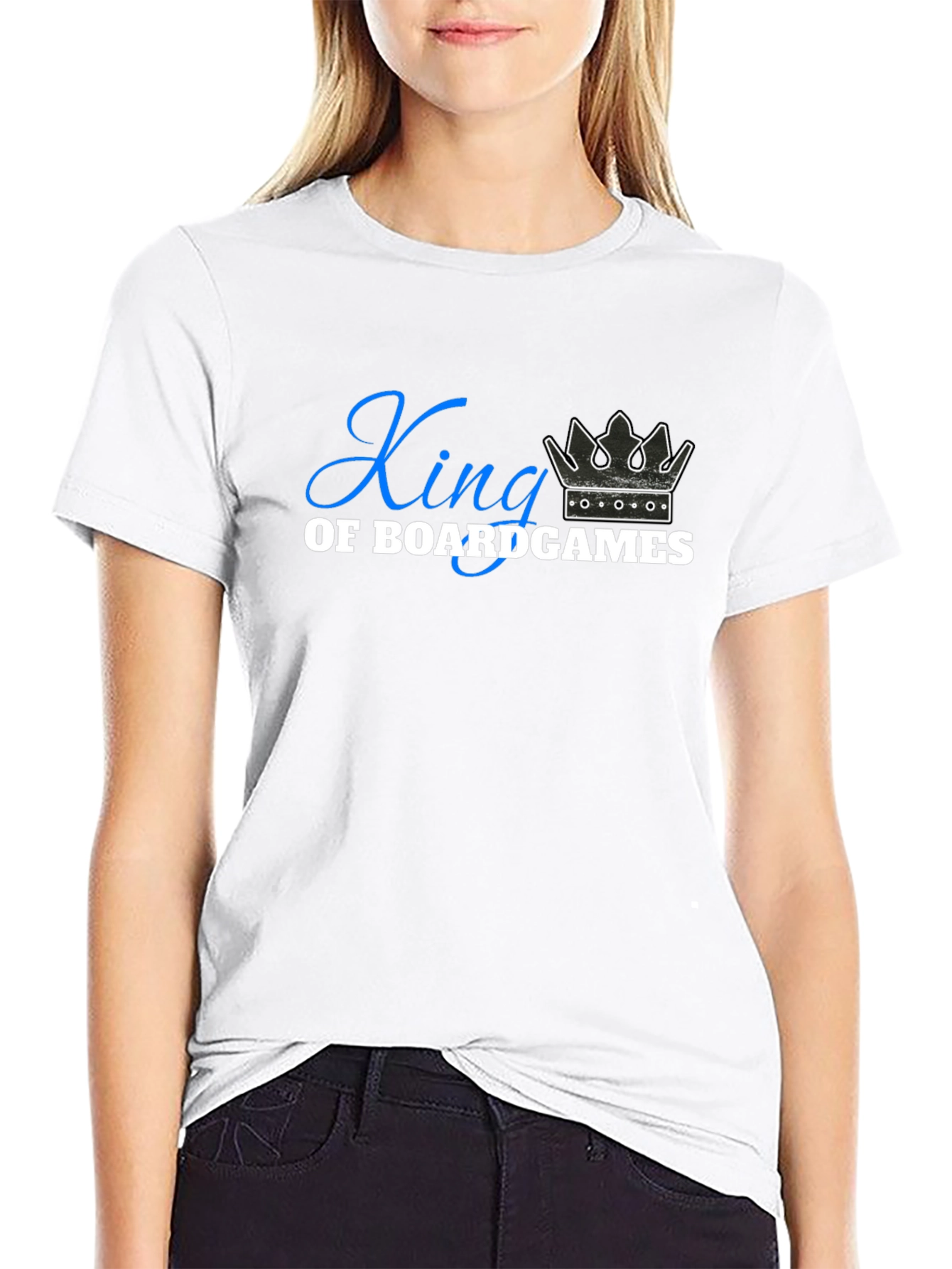 Black King of Boardgames Black T-Shirt view 9