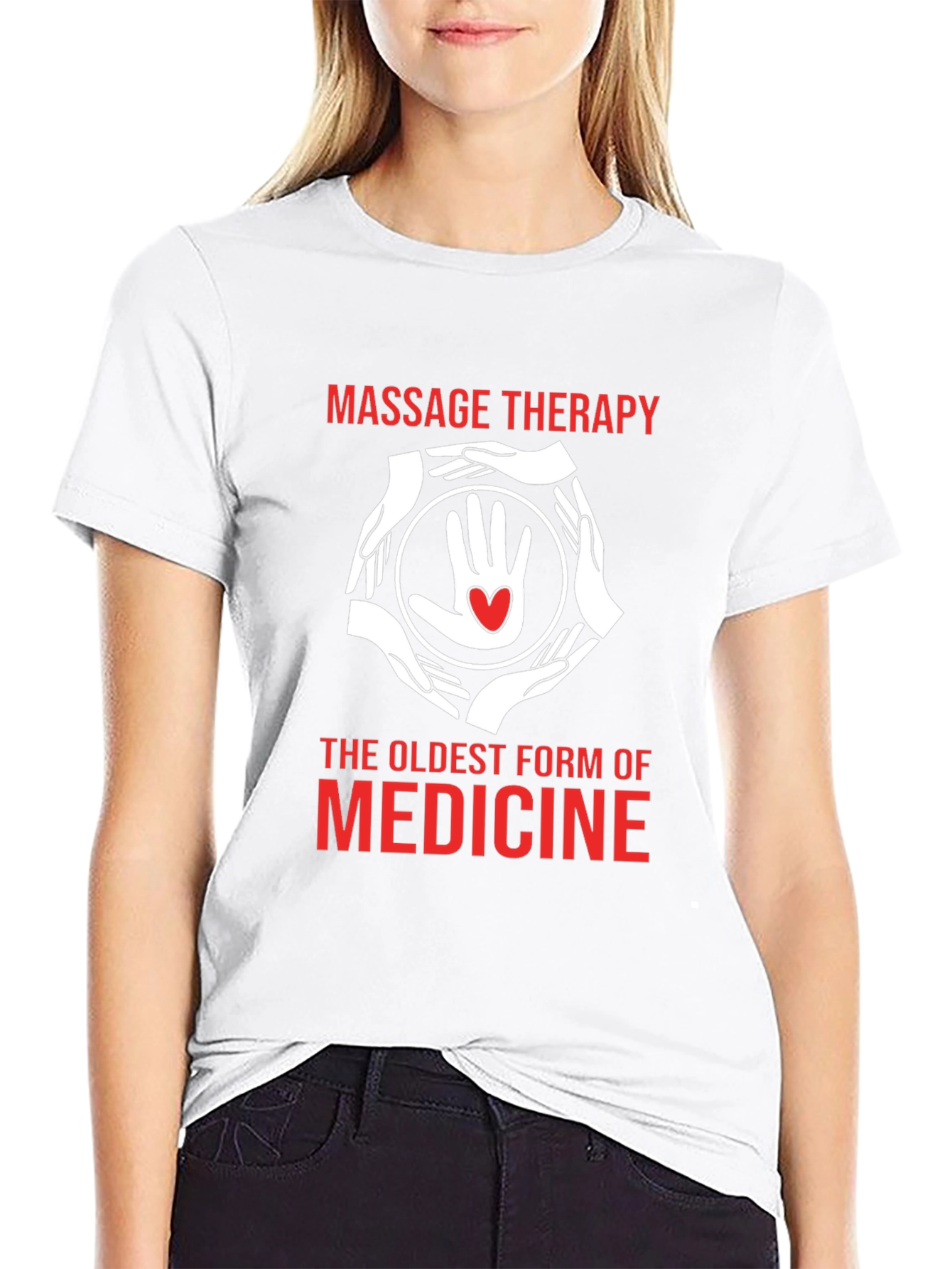 Black Massage Therapy T-Shirt: The Oldest Medicine view 9