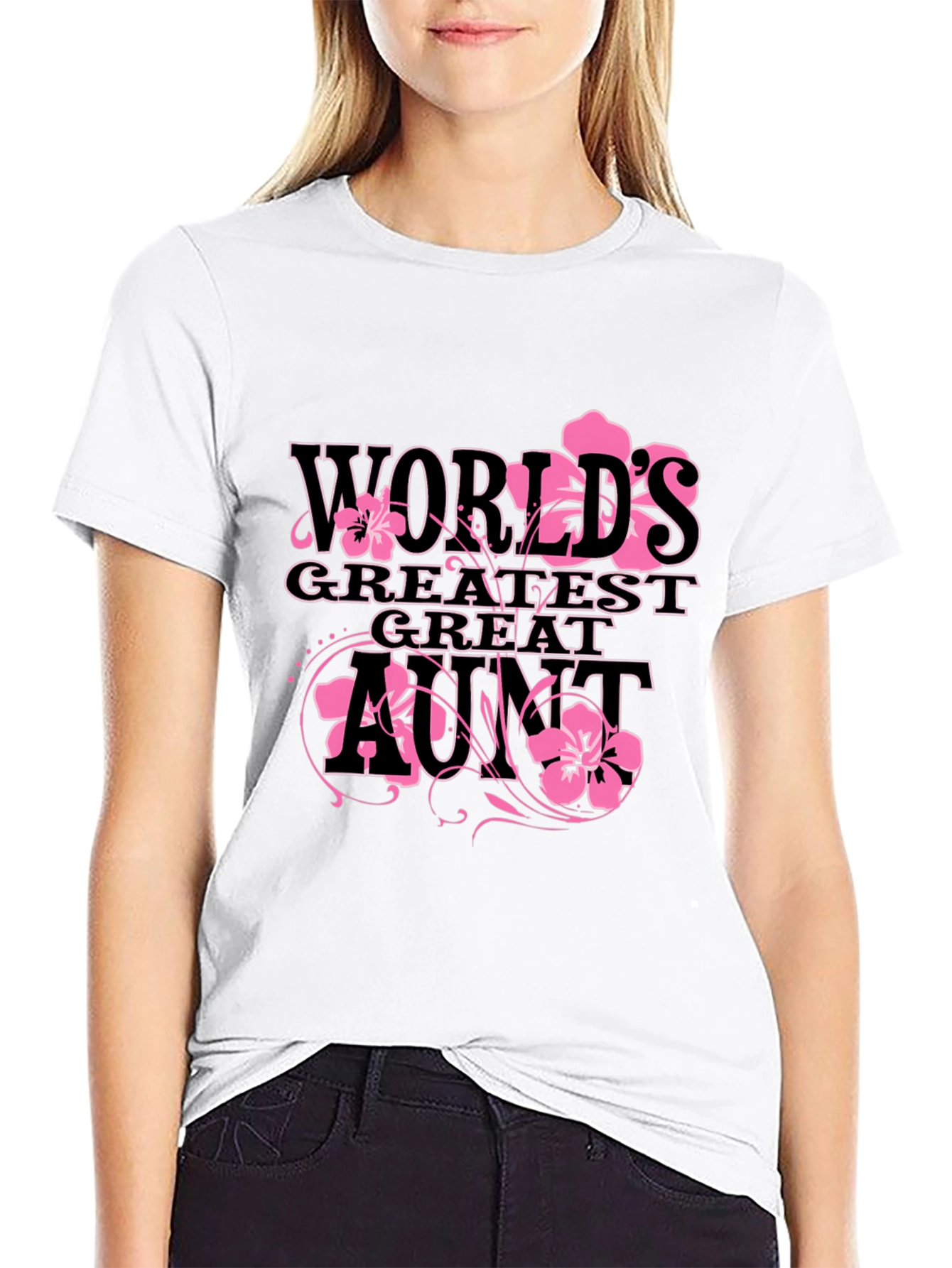 Black World's Greatest Great Aunt T-Shirt view 9