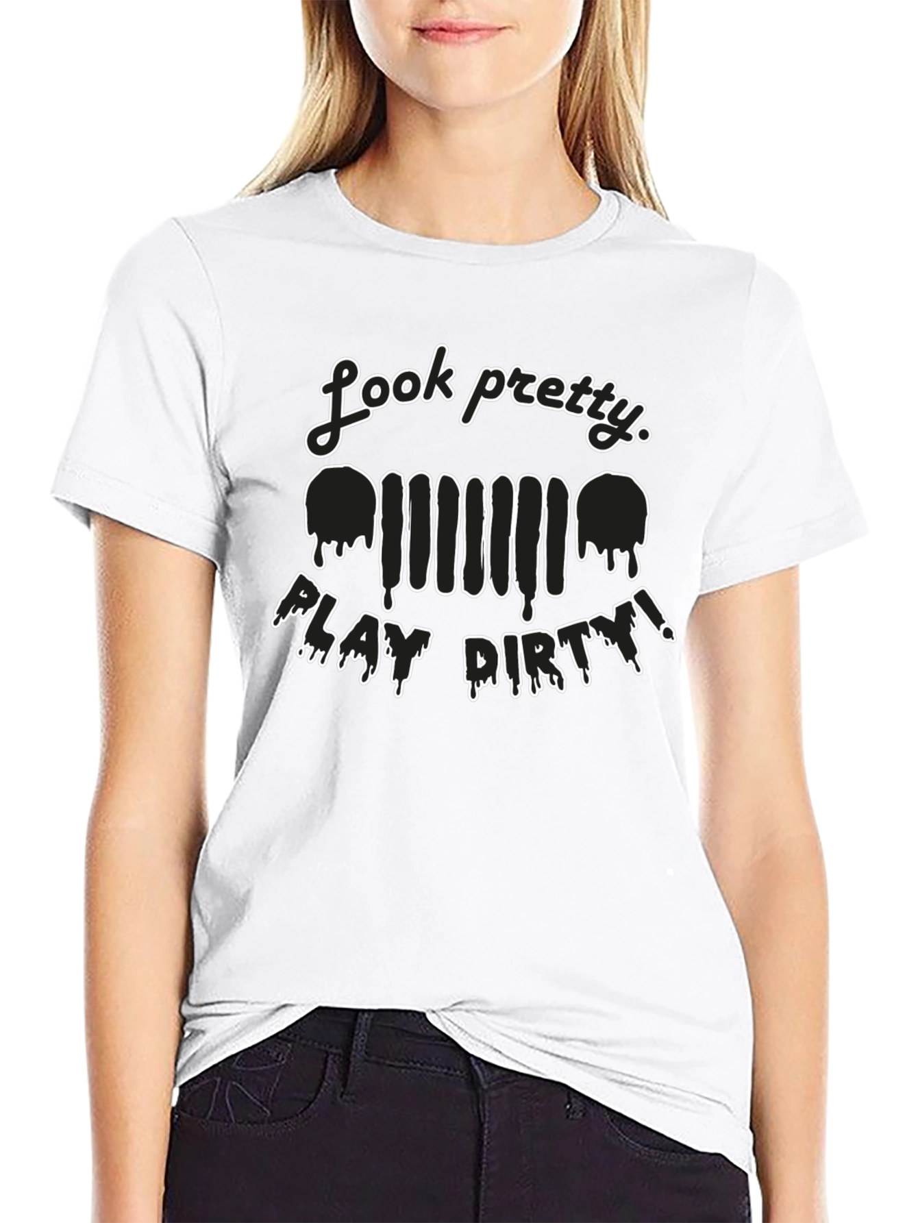 Black Look Pretty Play Dirty T-Shirt view 9