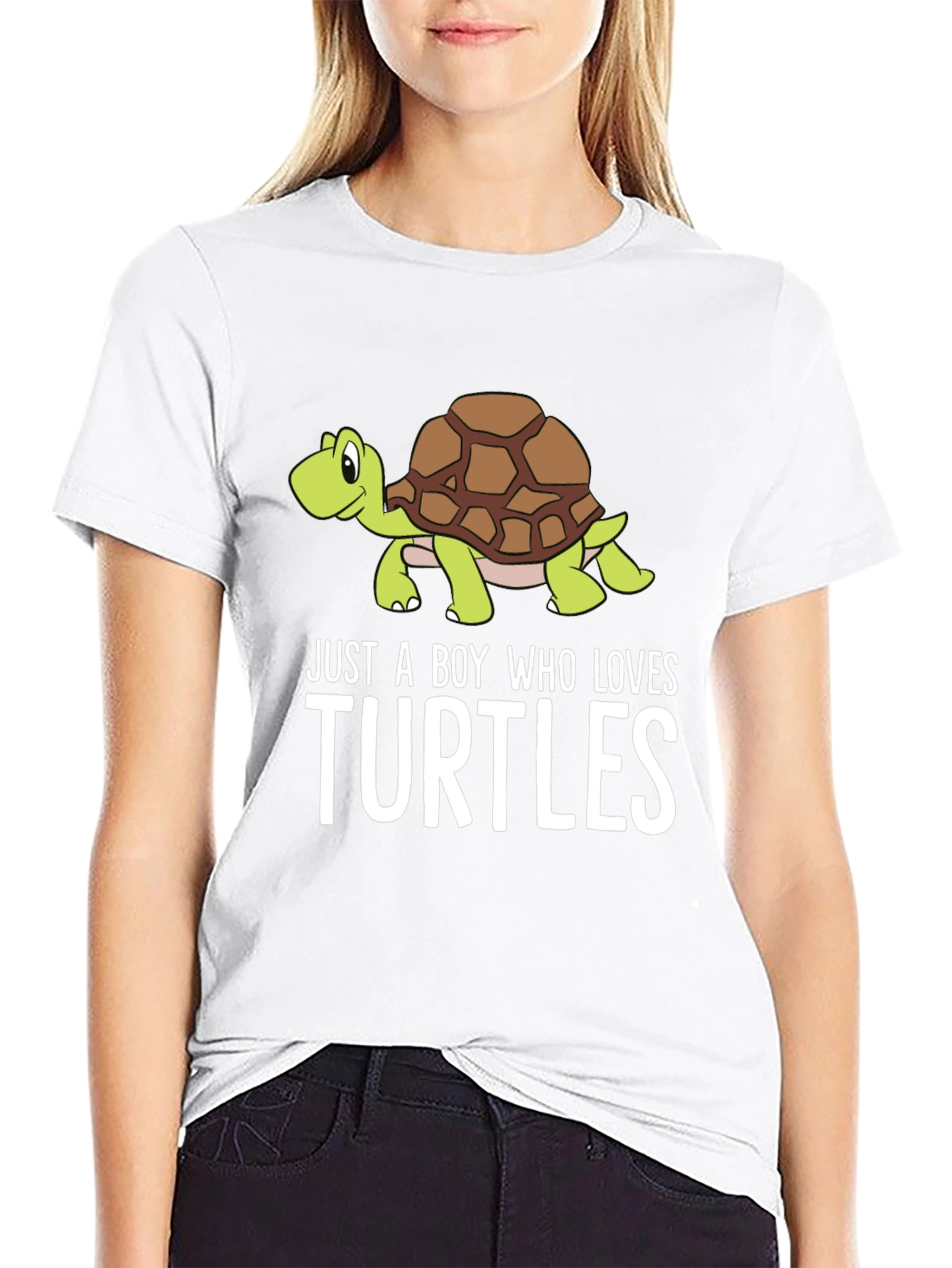 Black Turtle Lover T-Shirt - Cute Cartoon Graphic Tee view 9