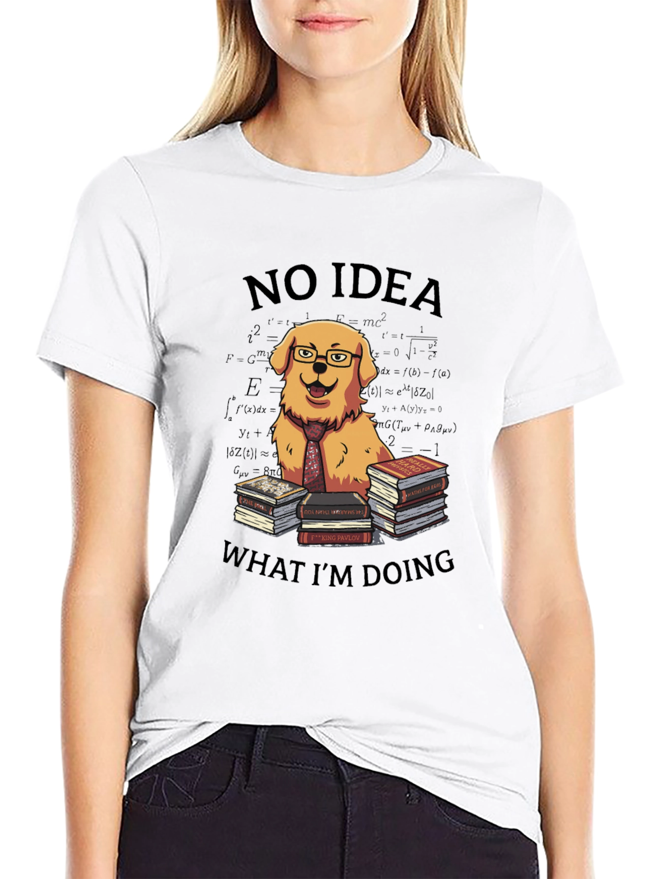 Black Funny Dog T-Shirt - No Idea What I'm Doing view 9
