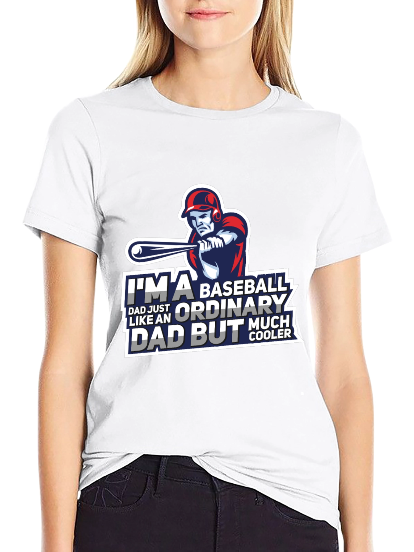 Black Baseball Dad T-Shirt - Ordinary Dad But Cooler view 9