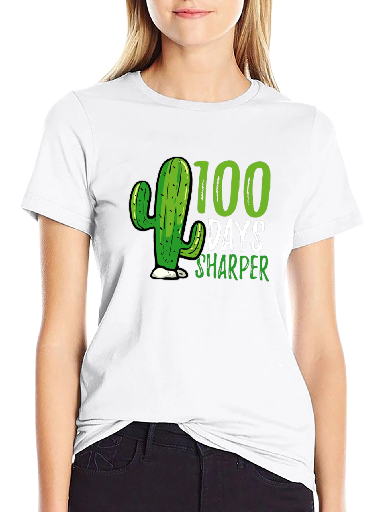 Black 100 Days Sharper Cactus T-Shirt view 9