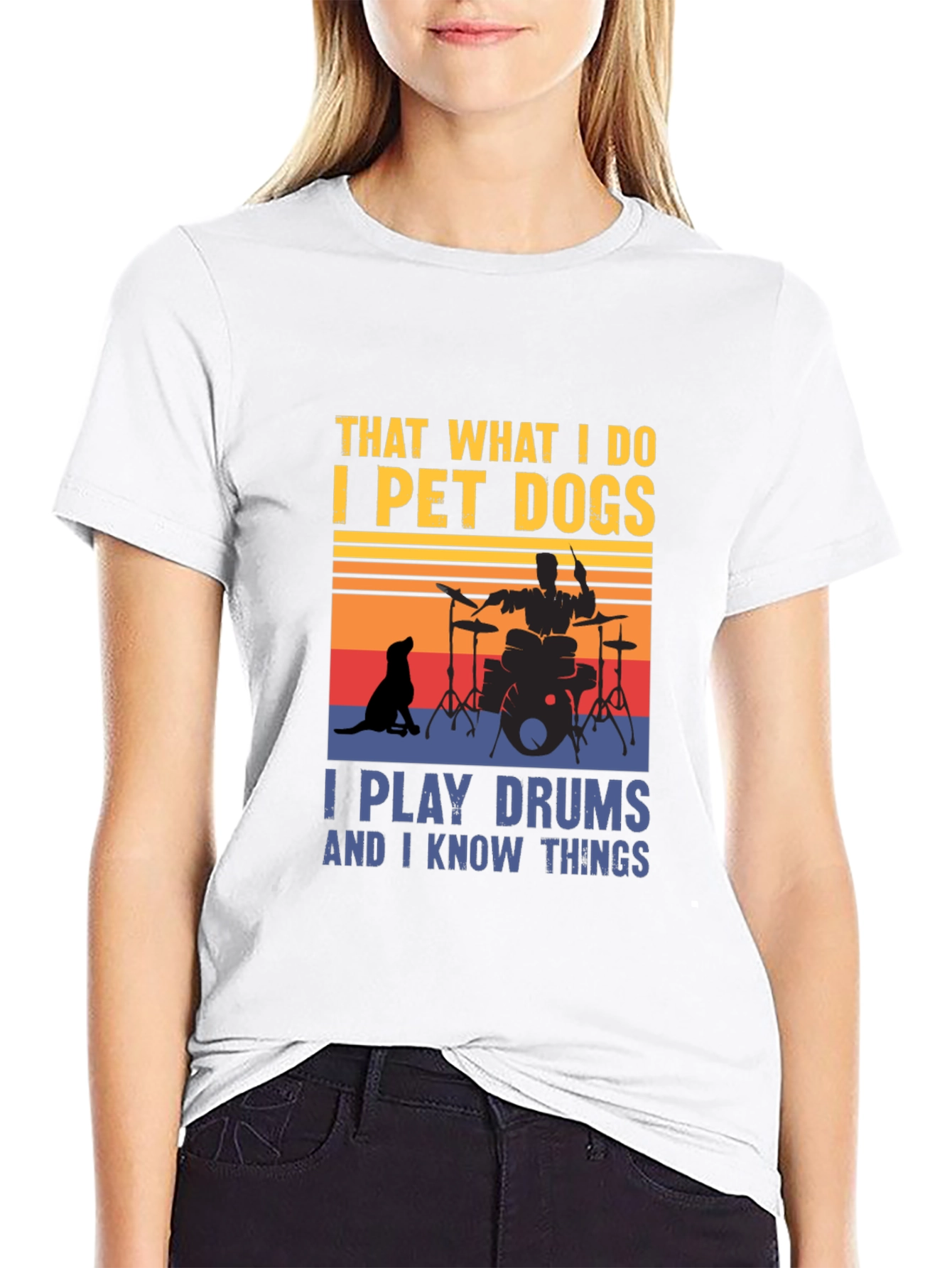 Black Pet Dogs & Drums T-Shirt view 9