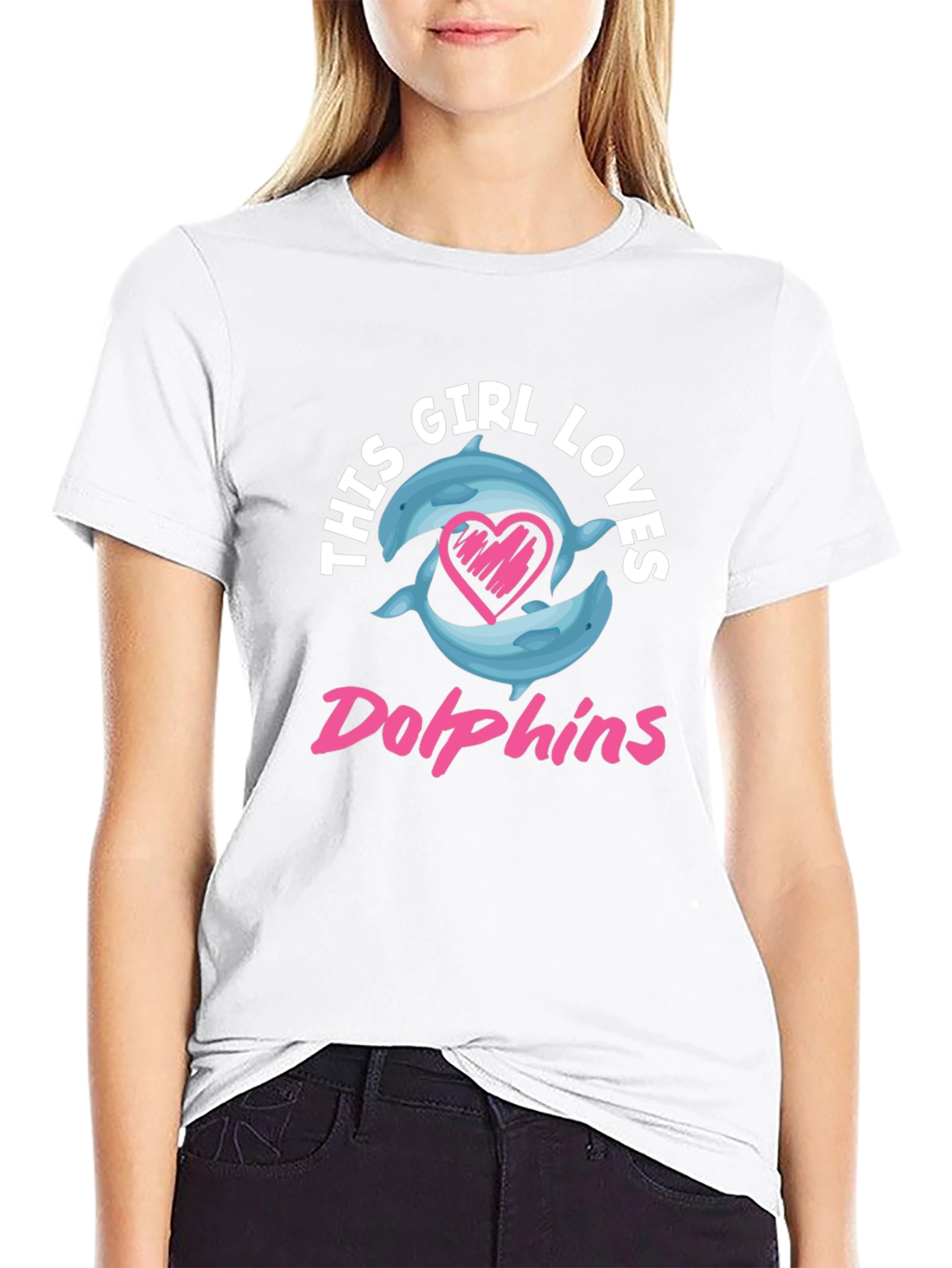 Black Girl Loves Dolphins T-Shirt - Graphic Tee view 9
