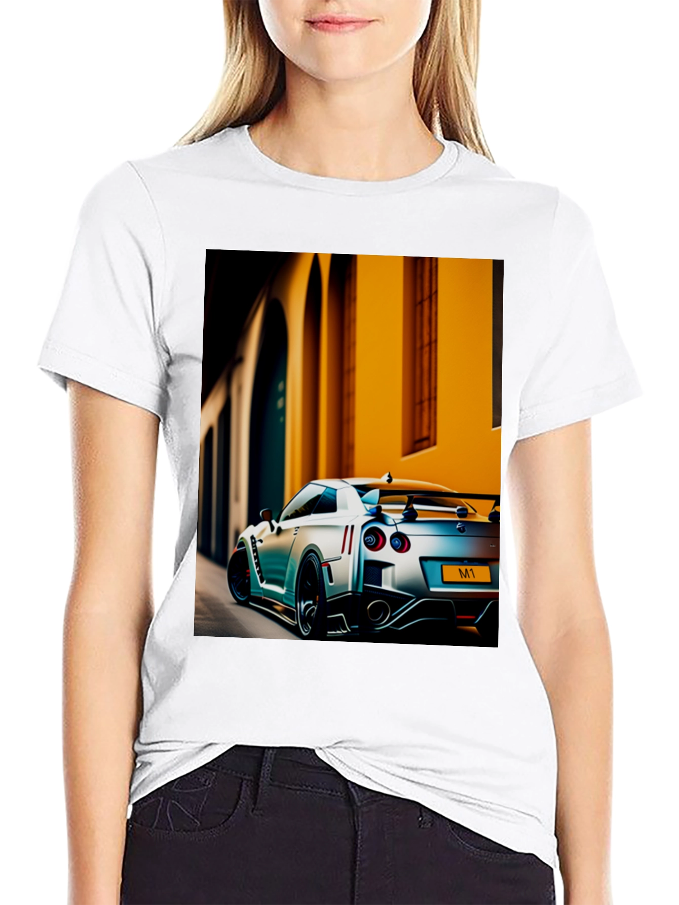 Black Sleek Black Car Enthusiast Graphic Tee view 9