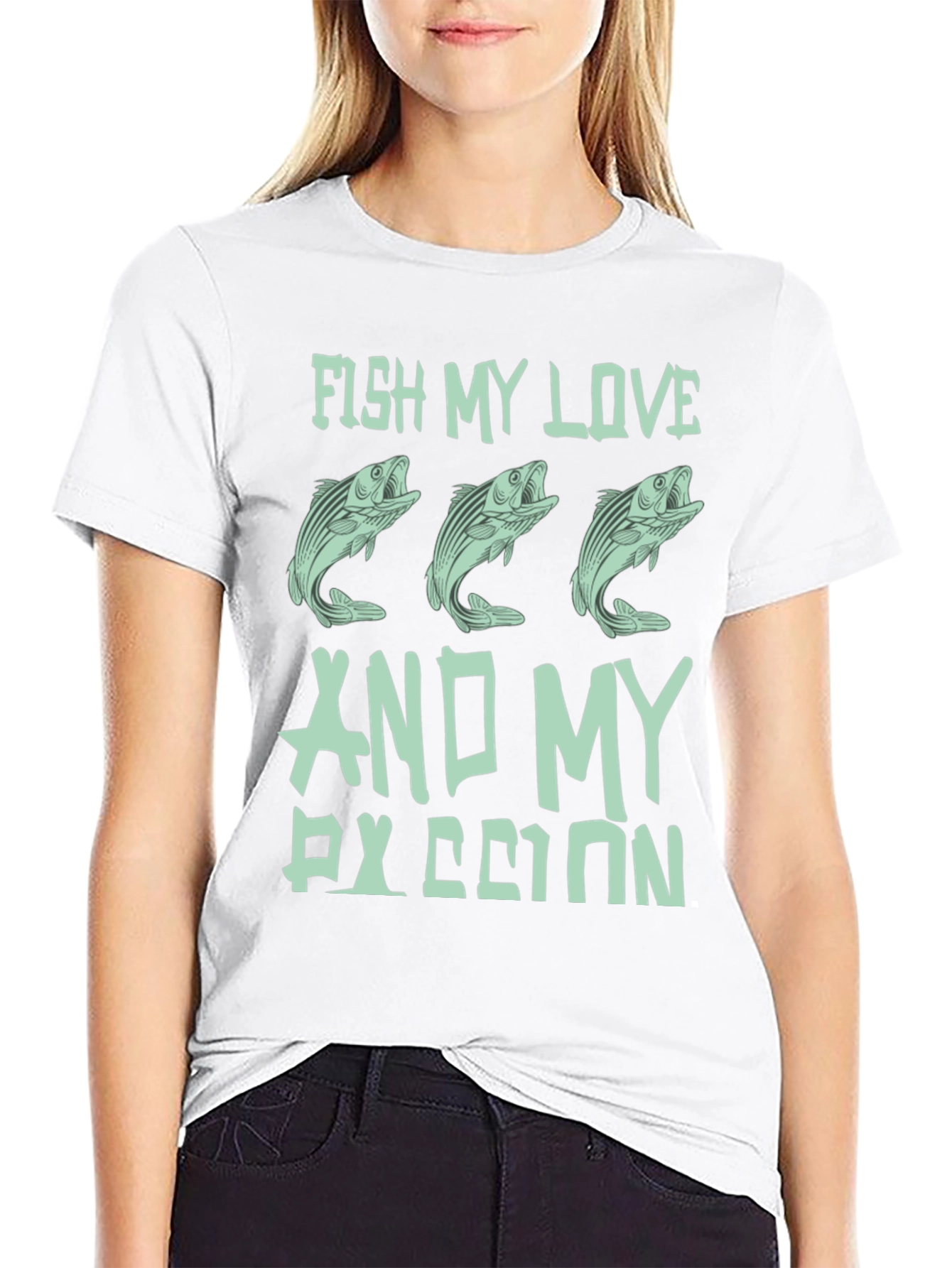 Black Fish My Love & My Passion T-Shirt view 9