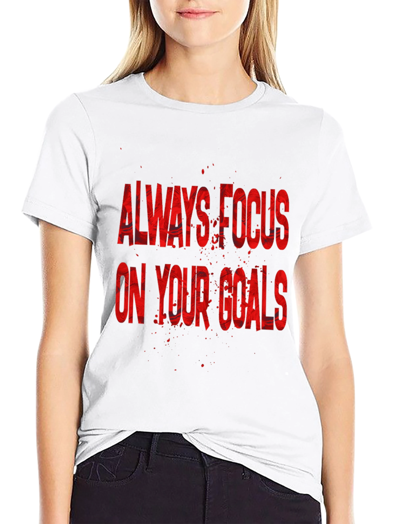 Focus On Your Goals Black Graphic T-Shirt - 9