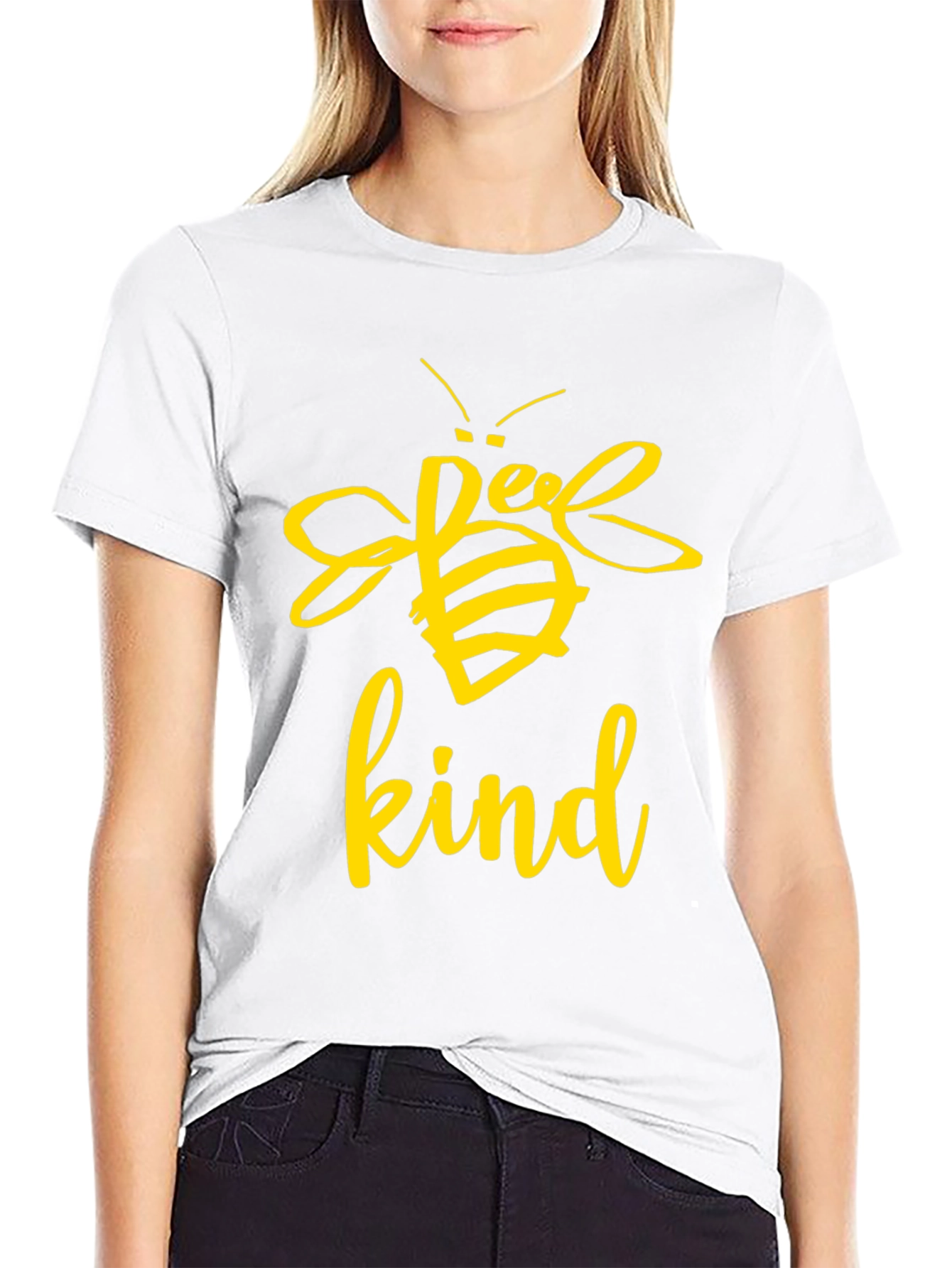 Black Bee Kind Graphic T-Shirt - Unisex Black Tee view 9