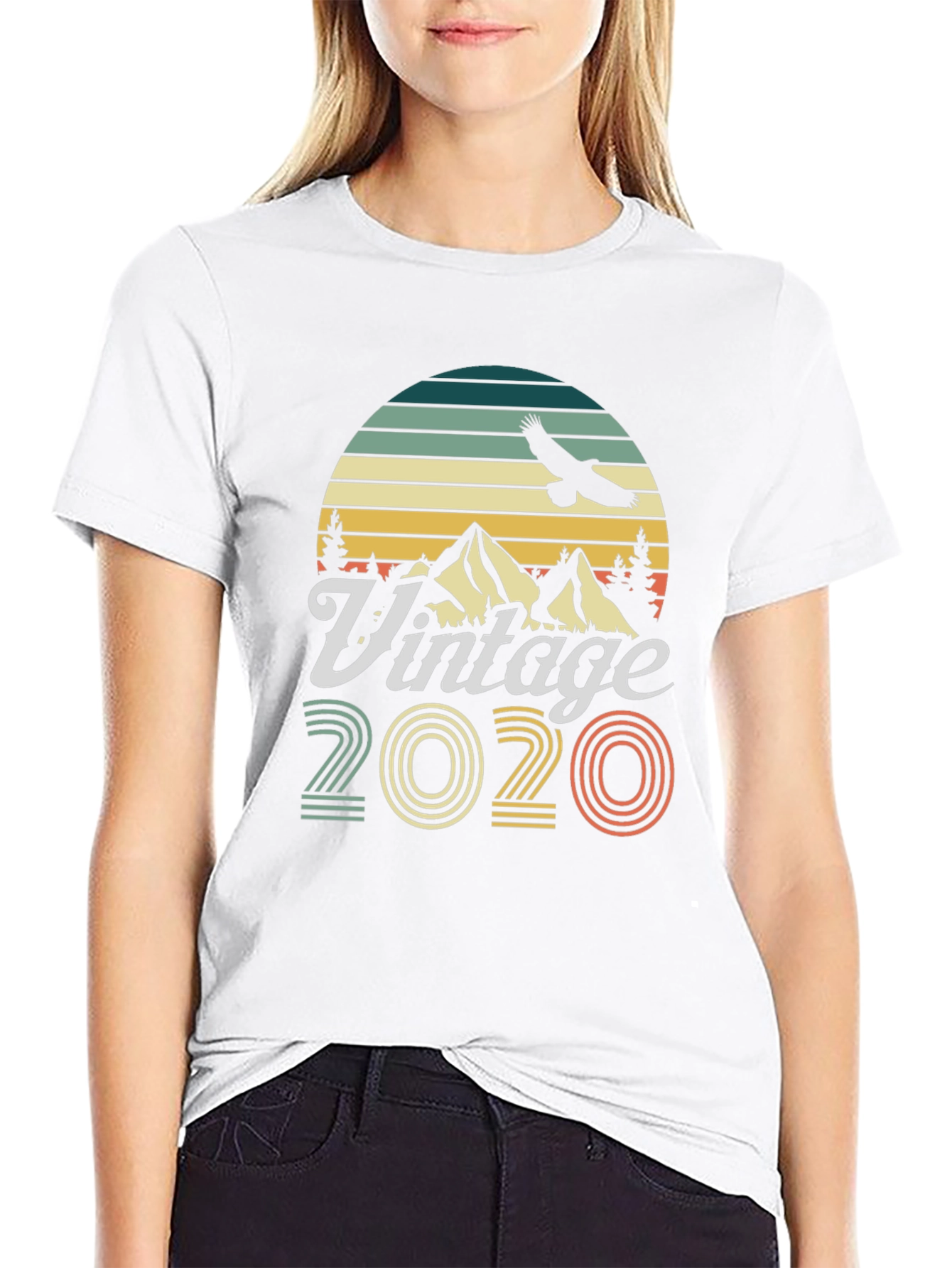 Black Vintage 2020 Graphic T-Shirt view 9