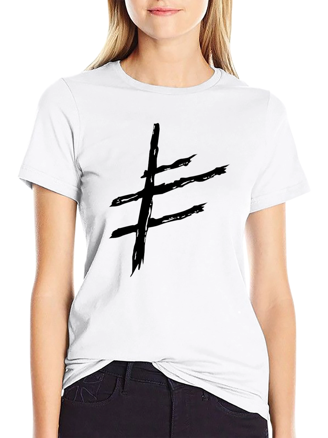 Black Graphic Tee - Abstract Symbol view 9