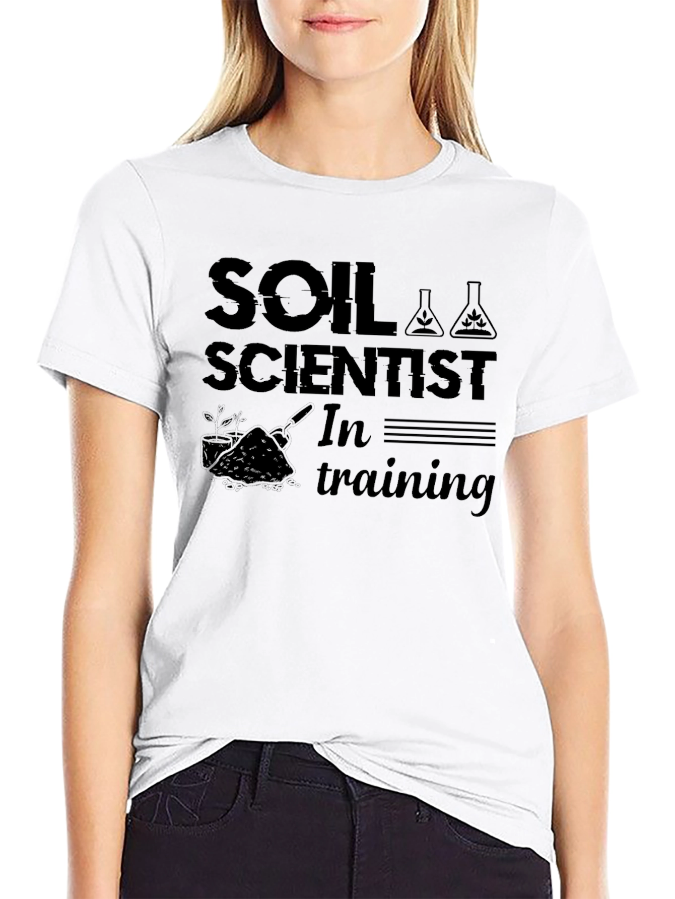 Black Soil Scientist in Training Black T-Shirt view 9