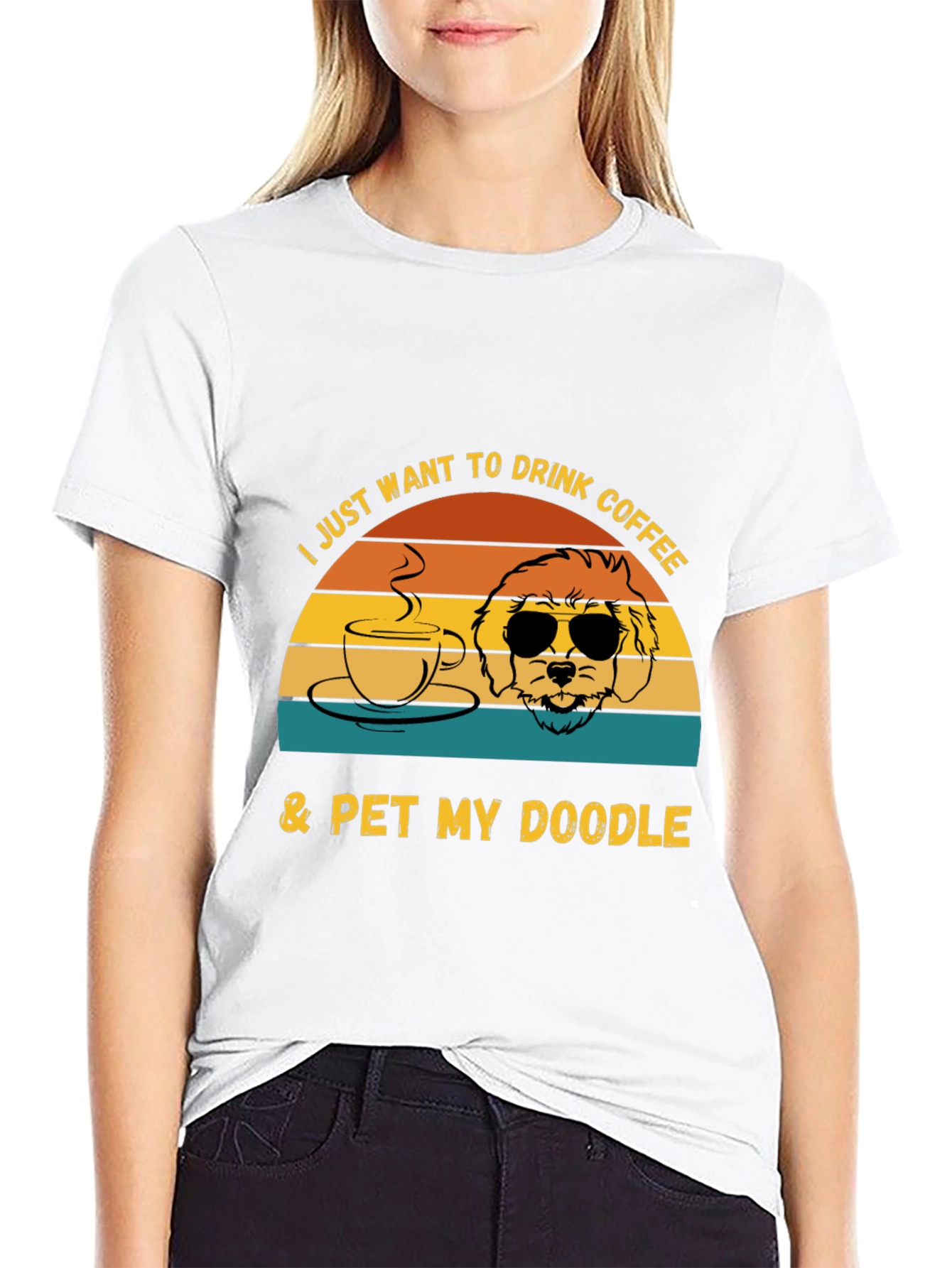 Black Coffee & Doodles T-Shirt - Perfect for Dog Lovers view 9