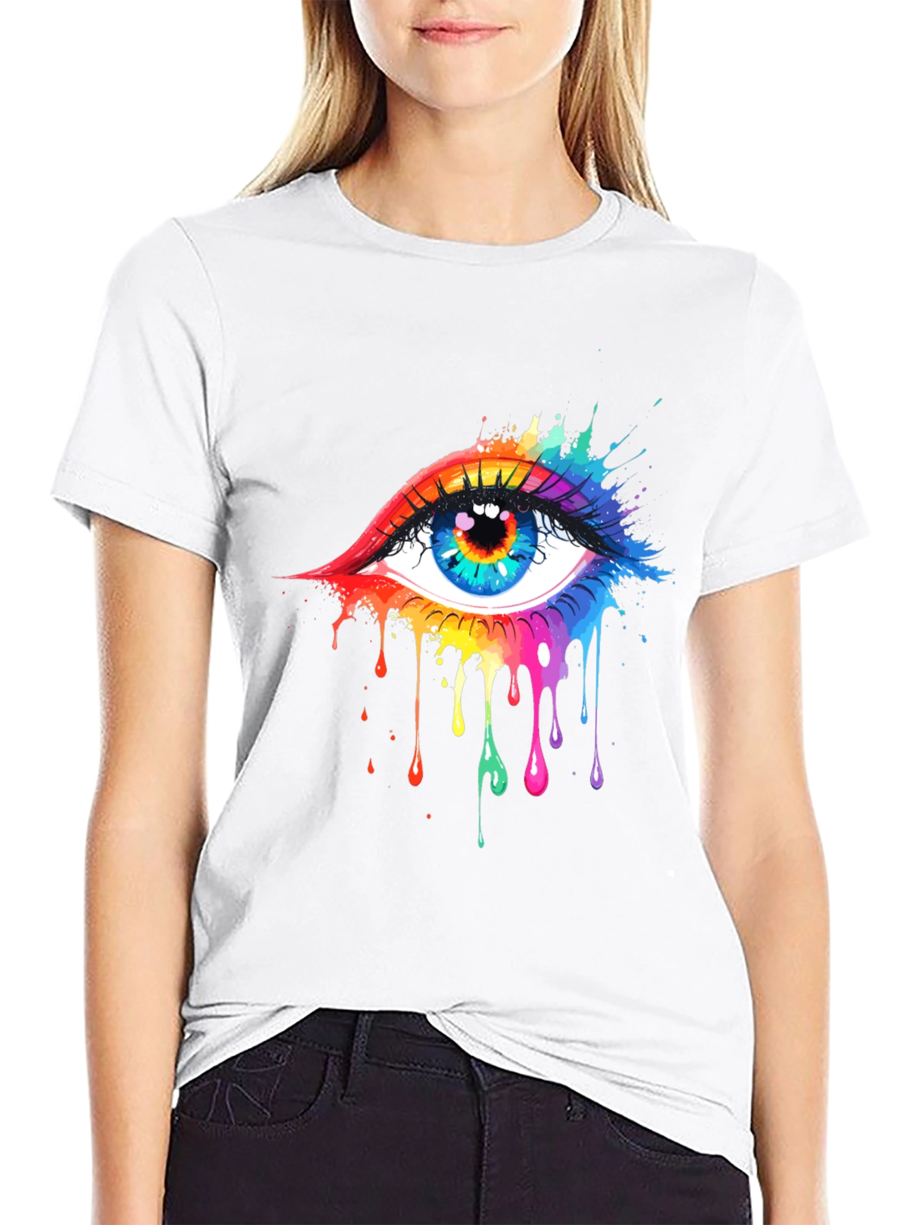 Rainbow Eye Black T-Shirt - 9