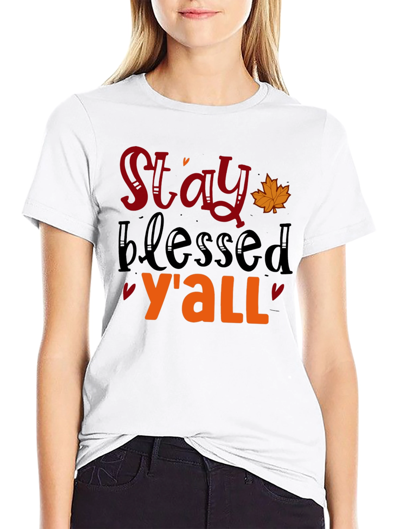 Black Stay Blessed Y'all Graphic Tee view 9