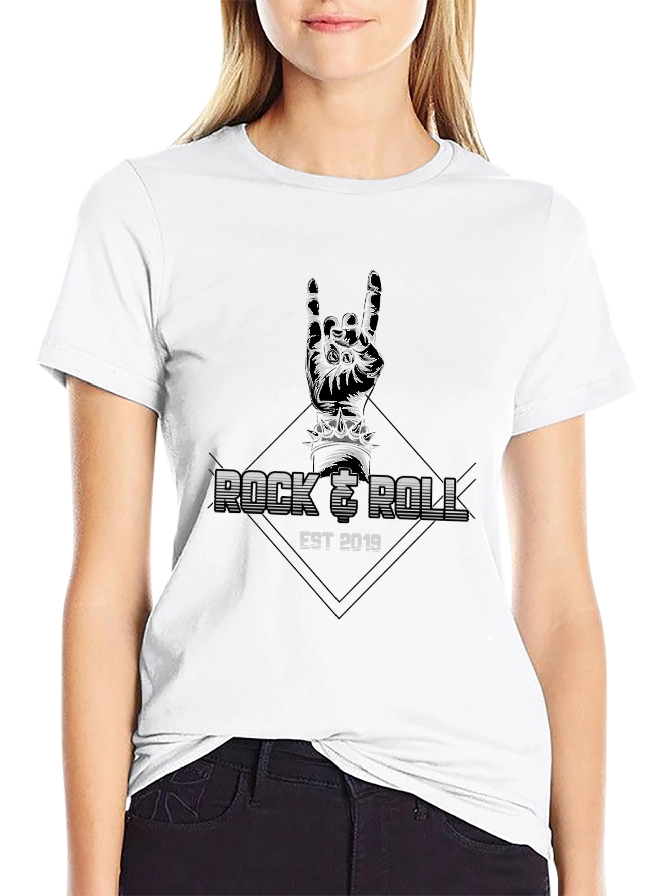 Black Rock & Roll EST 2019 Graphic T-Shirt view 9