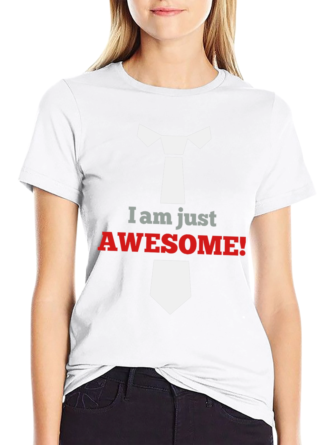 Black Awesome Tie Graphic T-Shirt view 9