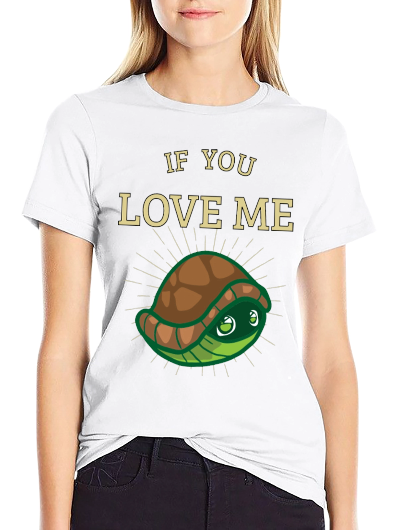 Black If You Love Me Turtle T-Shirt view 9