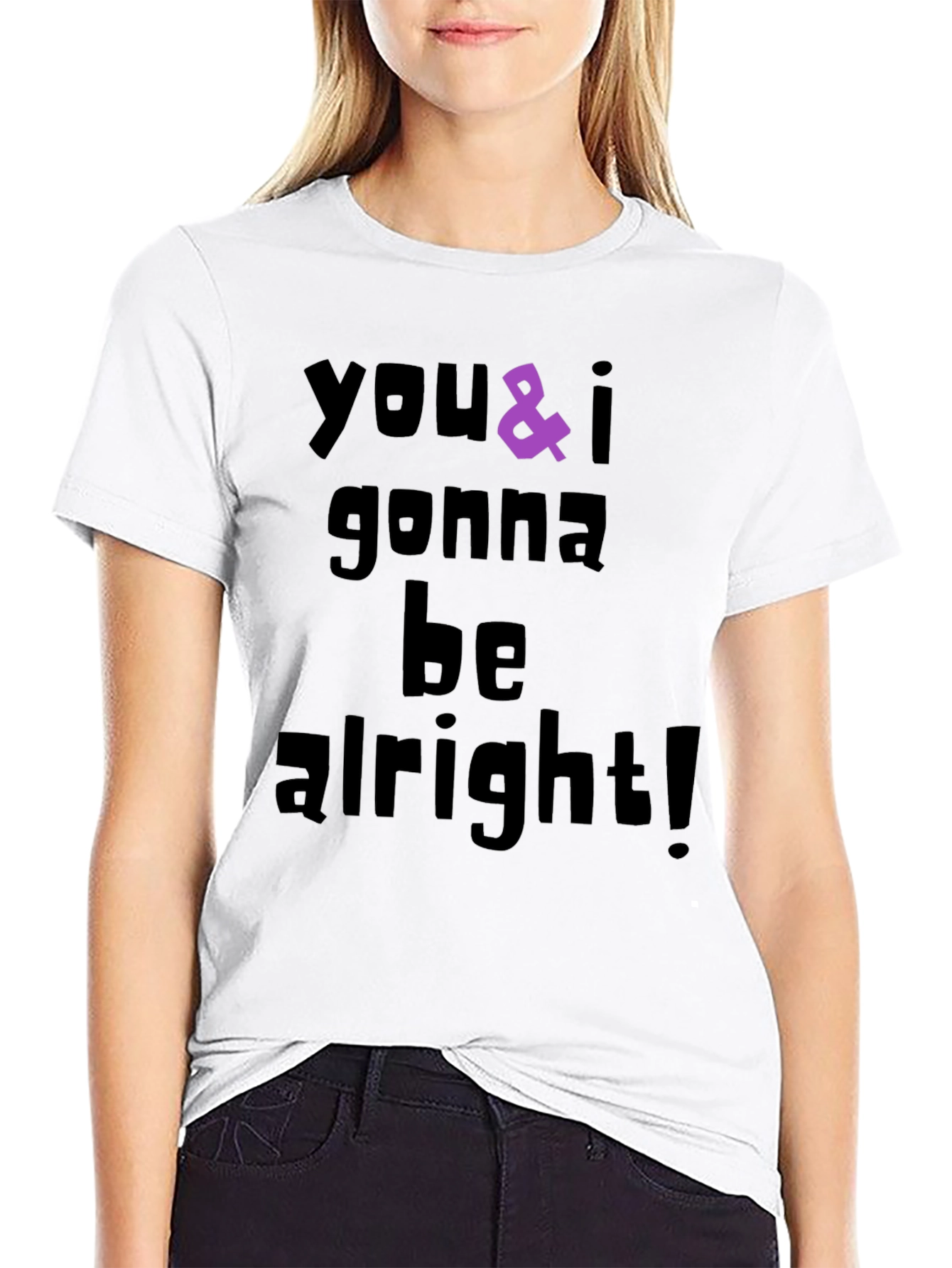 Black You & I Gonna Be Alright Graphic T-Shirt view 9