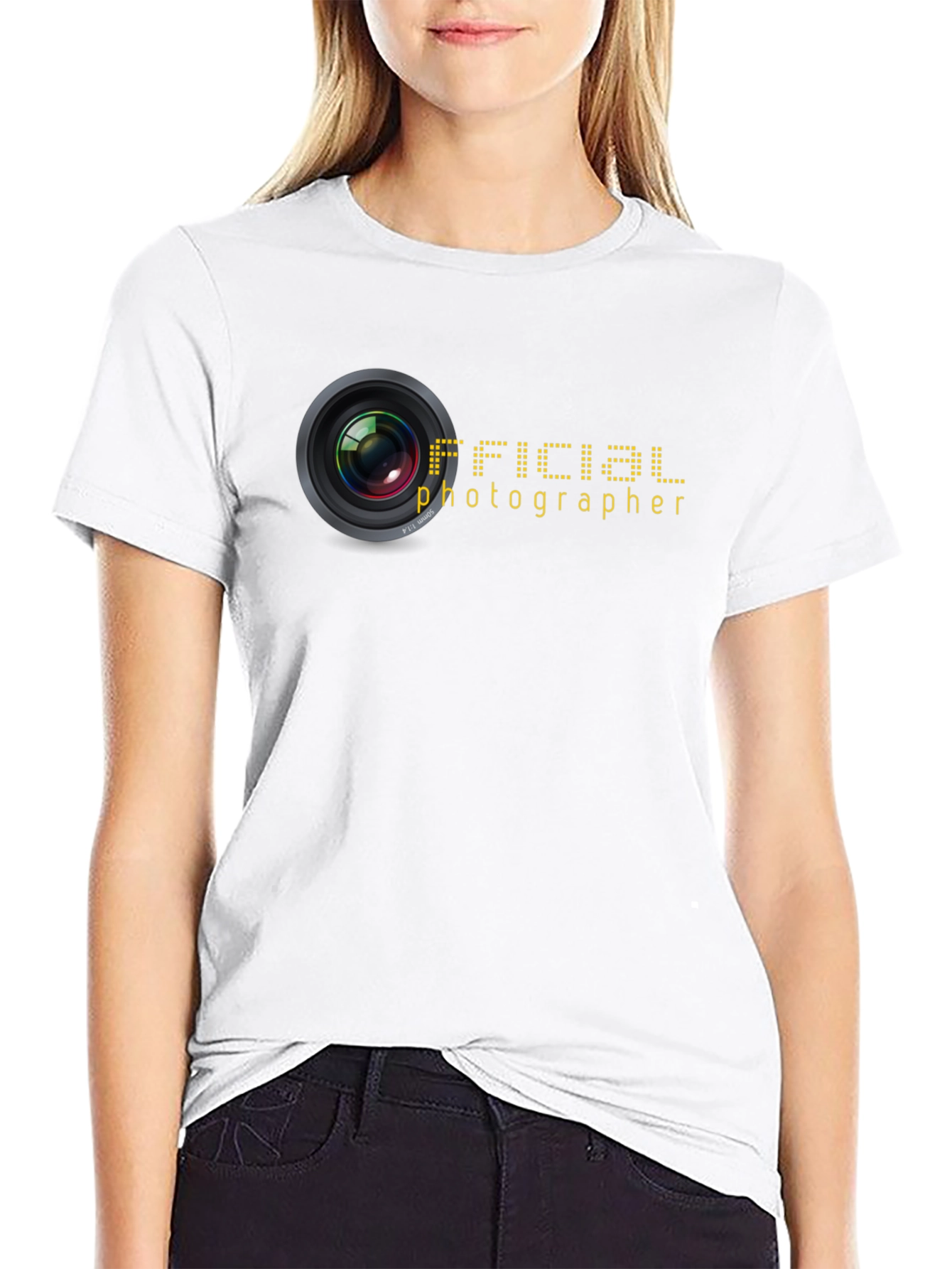 Black Official Photographer Graphic Black T-Shirt view 9