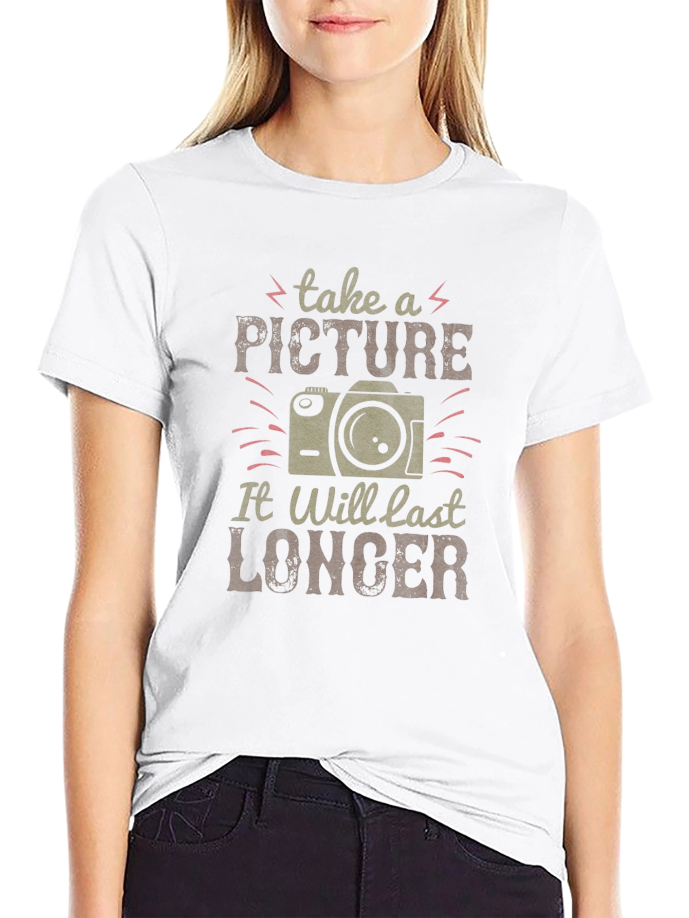 Black Take a Picture T-Shirt - Camera Graphic Tee view 9