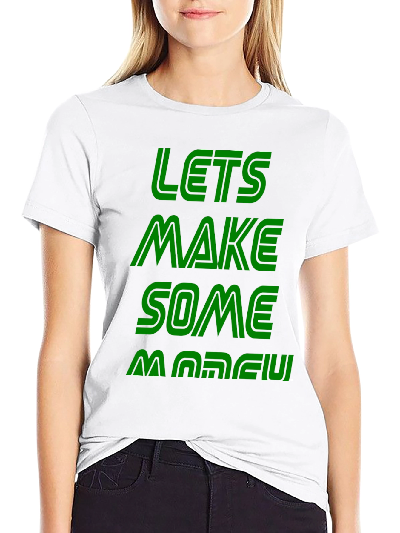Black Let's Make Some Money Graphic Tee view 9