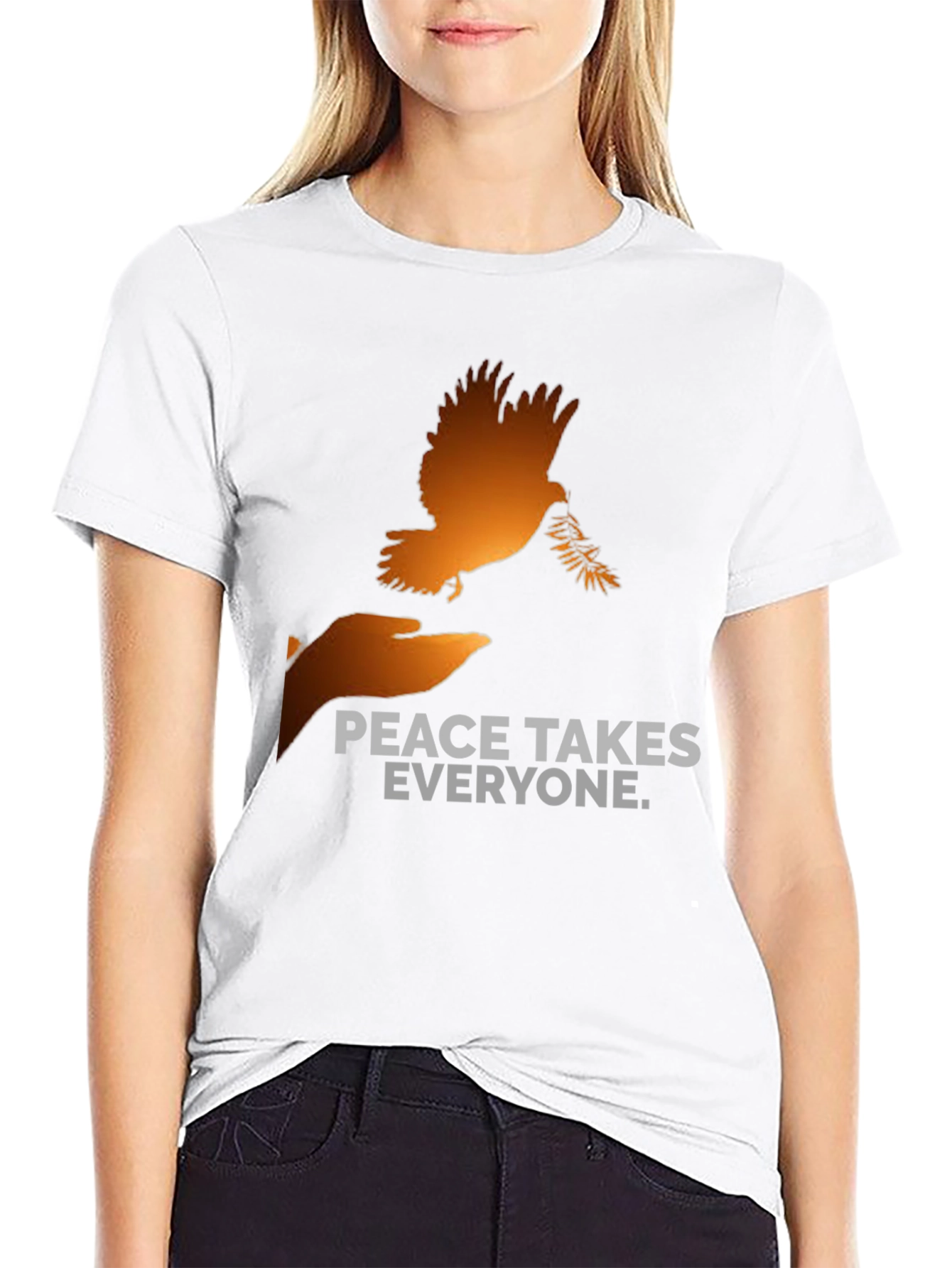 Black Peace Takes Everyone Graphic T-Shirt view 9