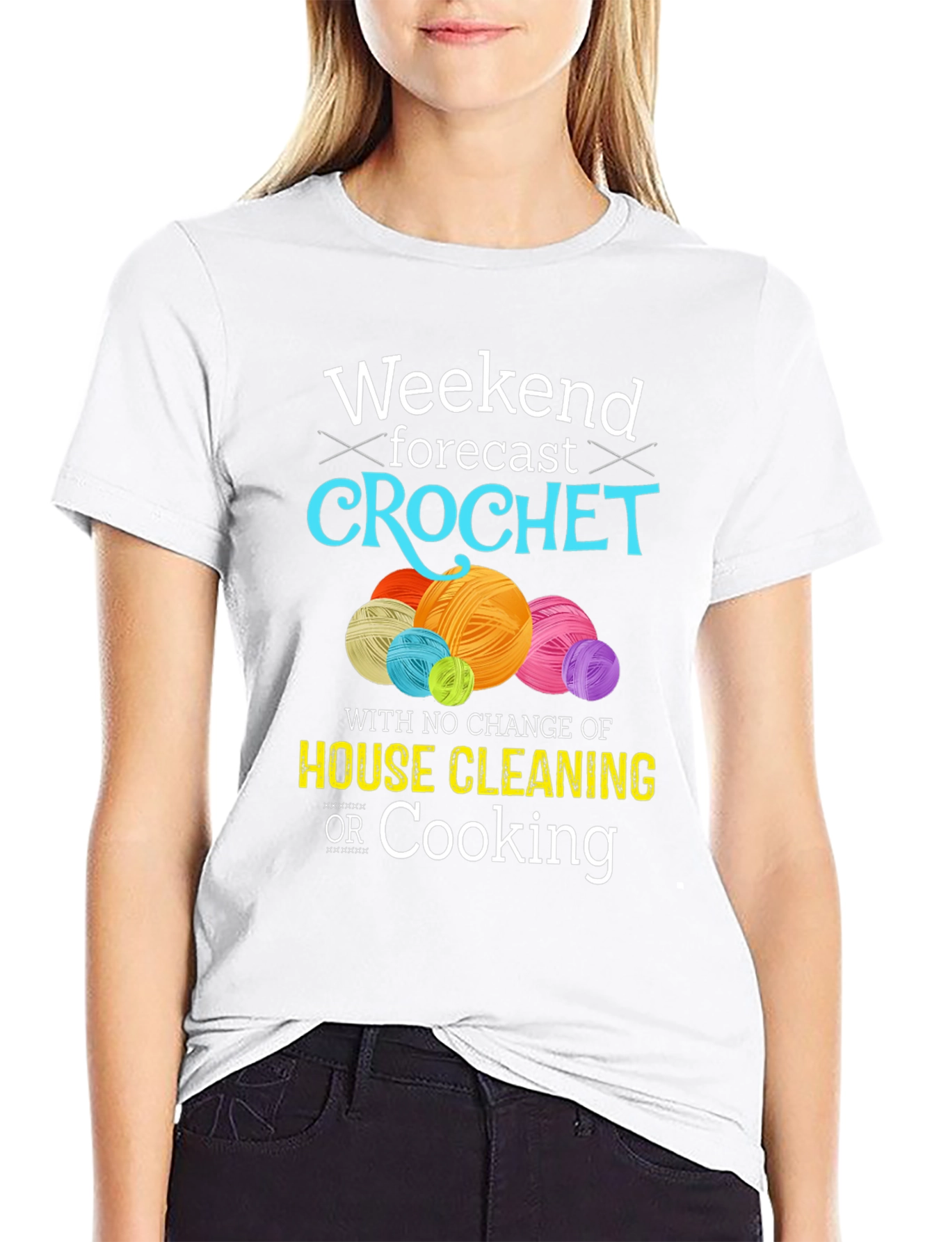 Black Weekend Crochet T-Shirt - No Cleaning or Cooking view 9