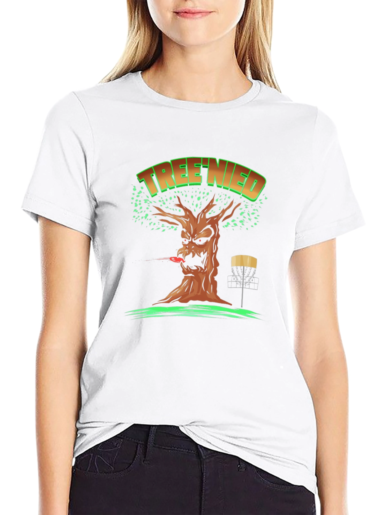 Black Tree'd Disc Golf T-Shirt view 9