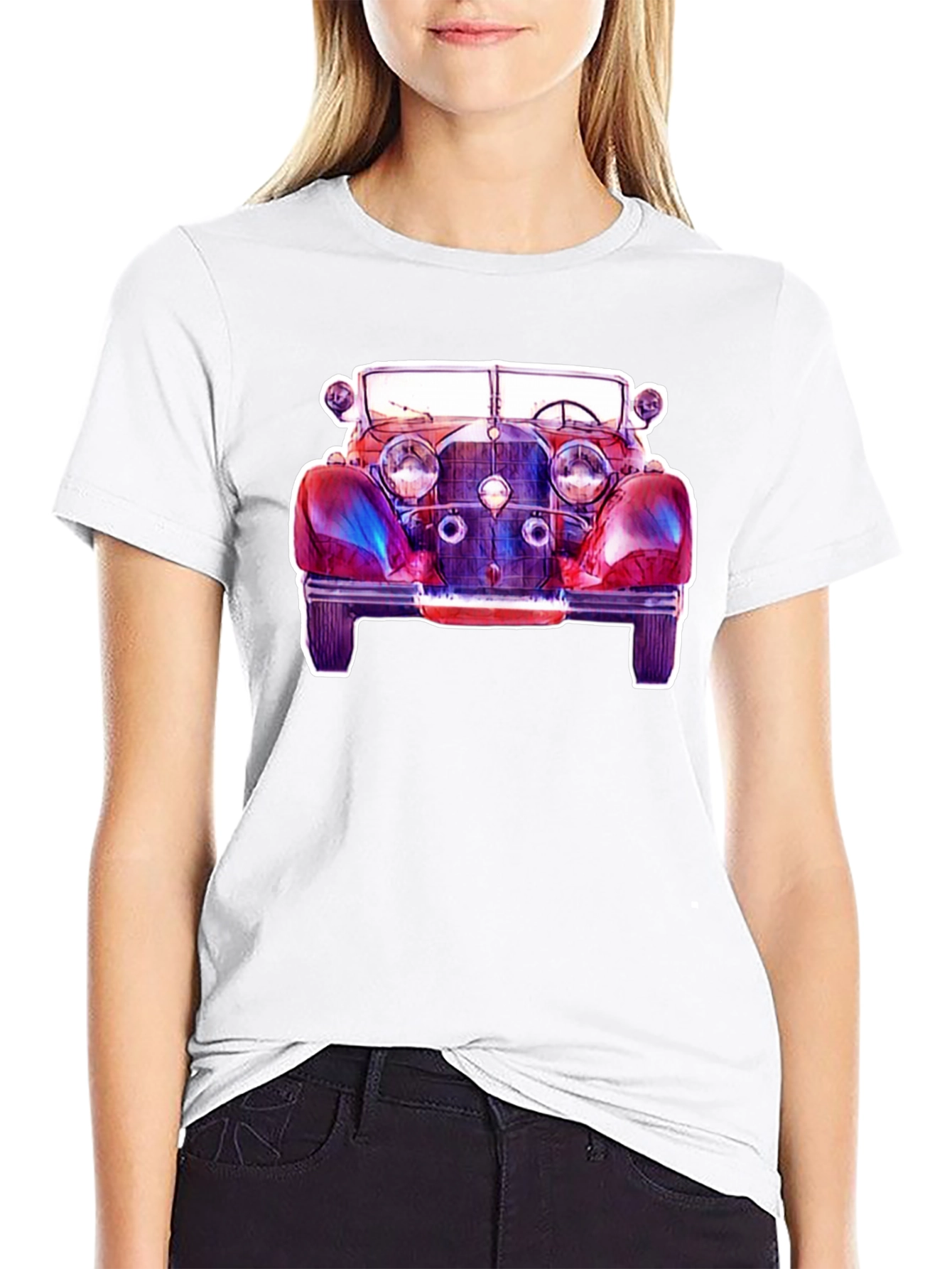 Black Vintage Car Graphic Tee - Classic Auto Shirt view 9