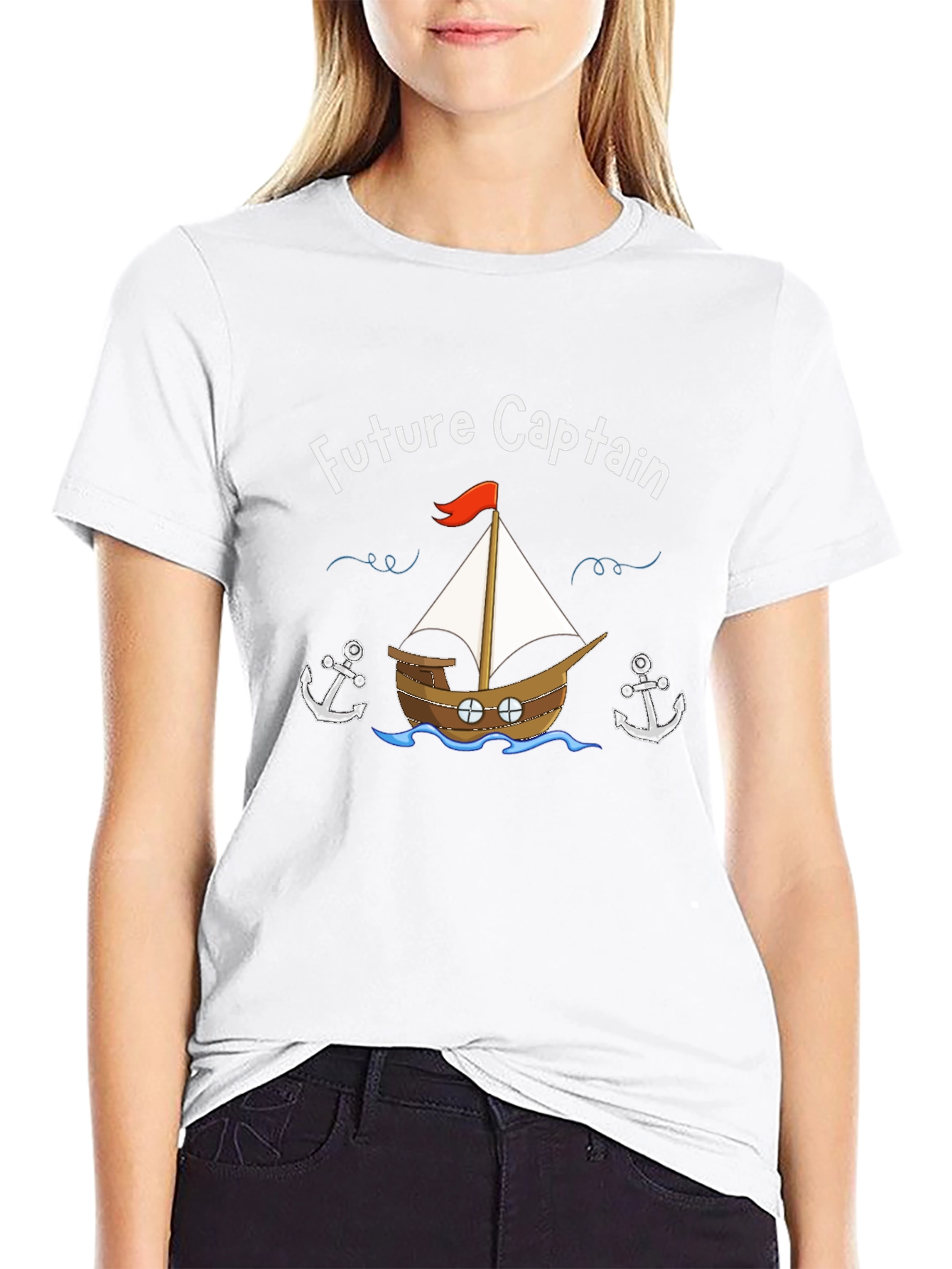 Black Future Captain T-Shirt: Nautical Adventure Awaits view 9