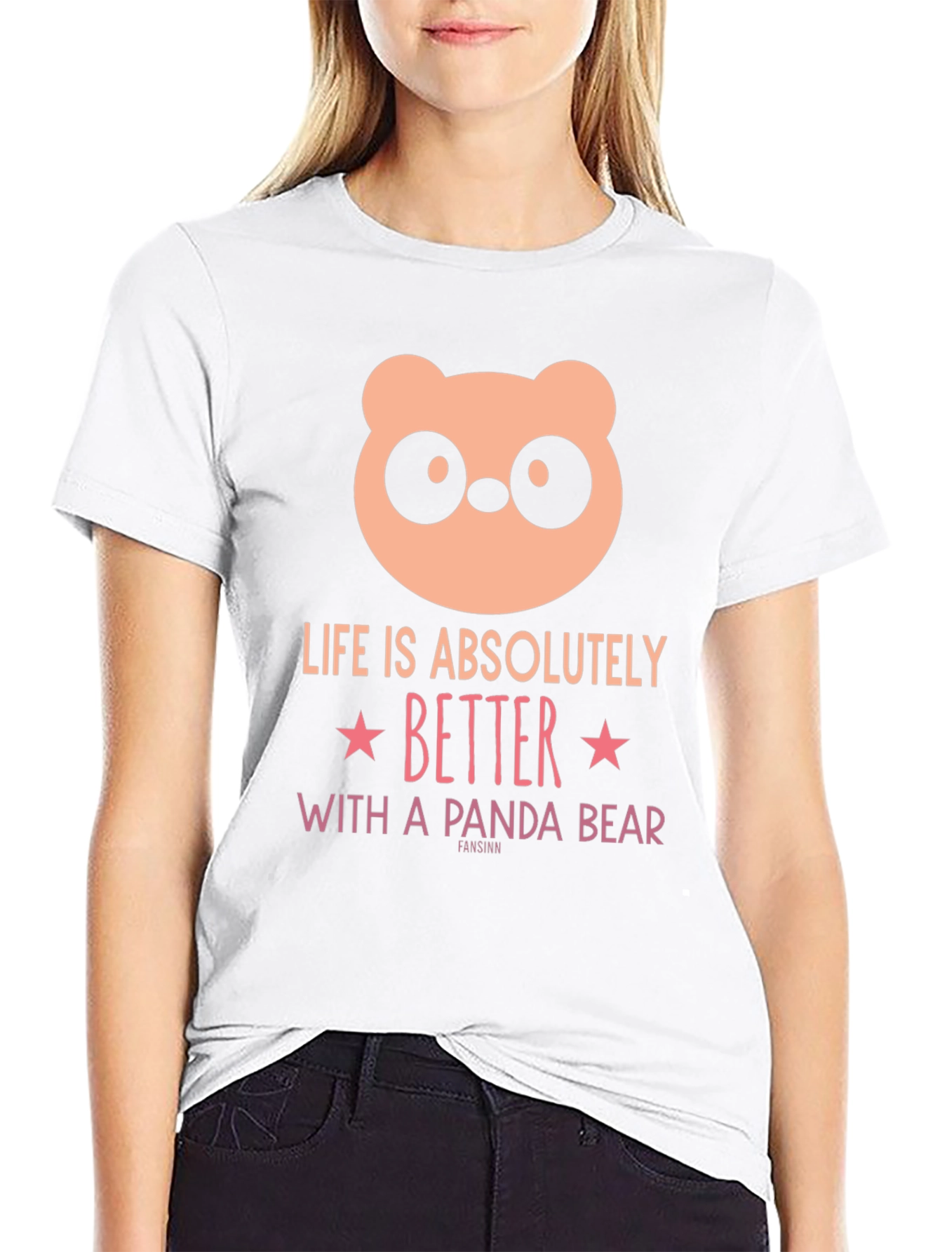 Black Panda Bear Graphic Tee - Life is Better view 9