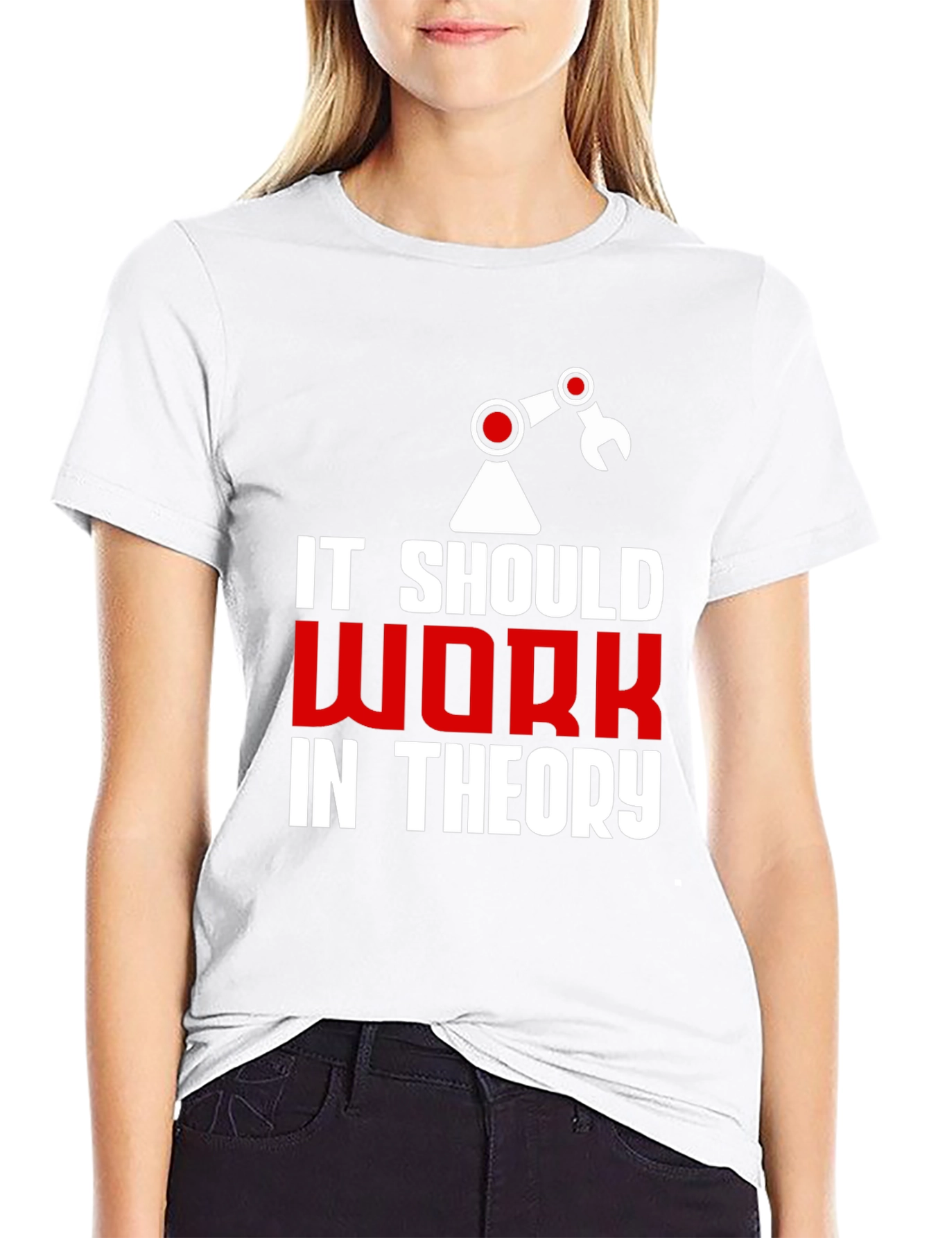 Black It Should Work In Theory Graphic Tee view 9