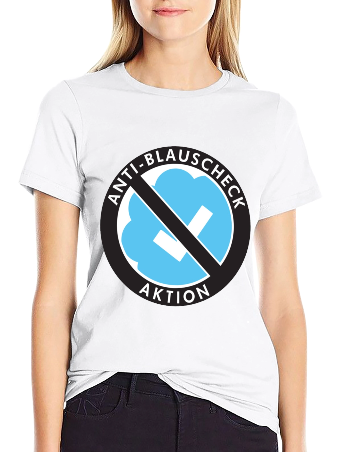 Black Anti-Blauschcheck T-Shirt view 9