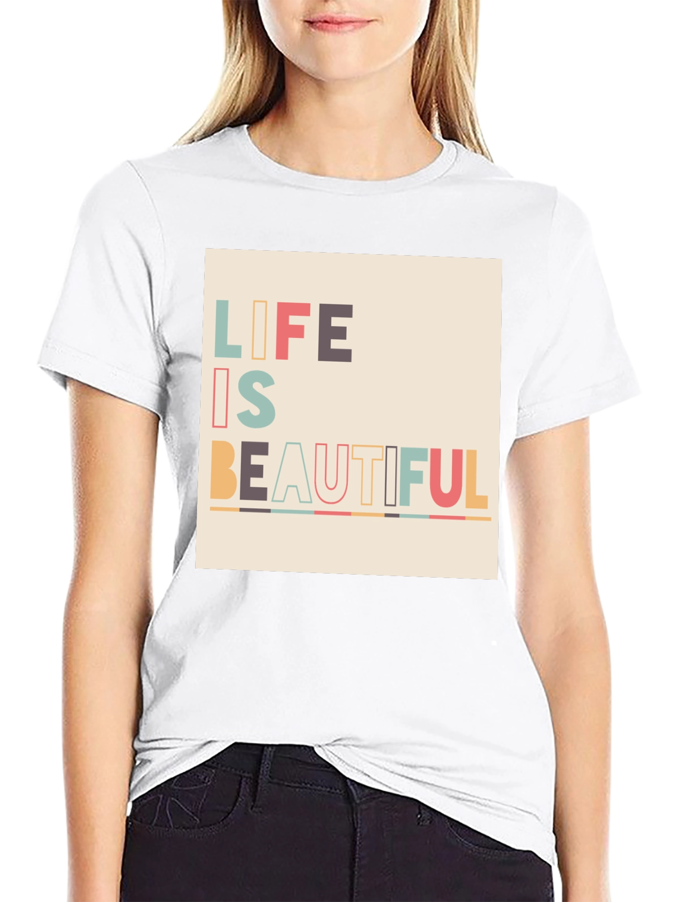 Black Life is Beautiful Graphic Tee - Black view 9